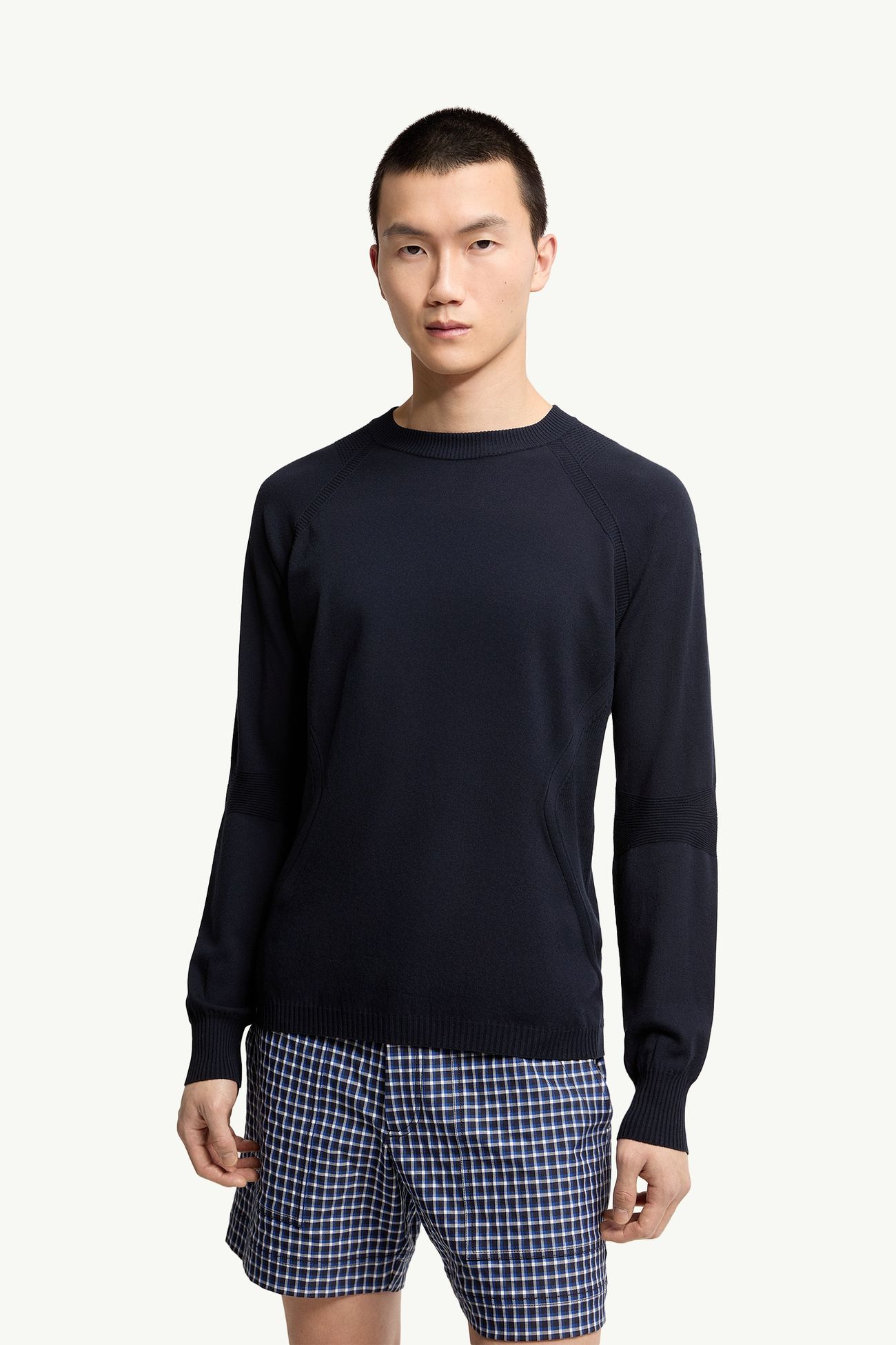 Pull à logo Hommes Bleu marine Moncler 3