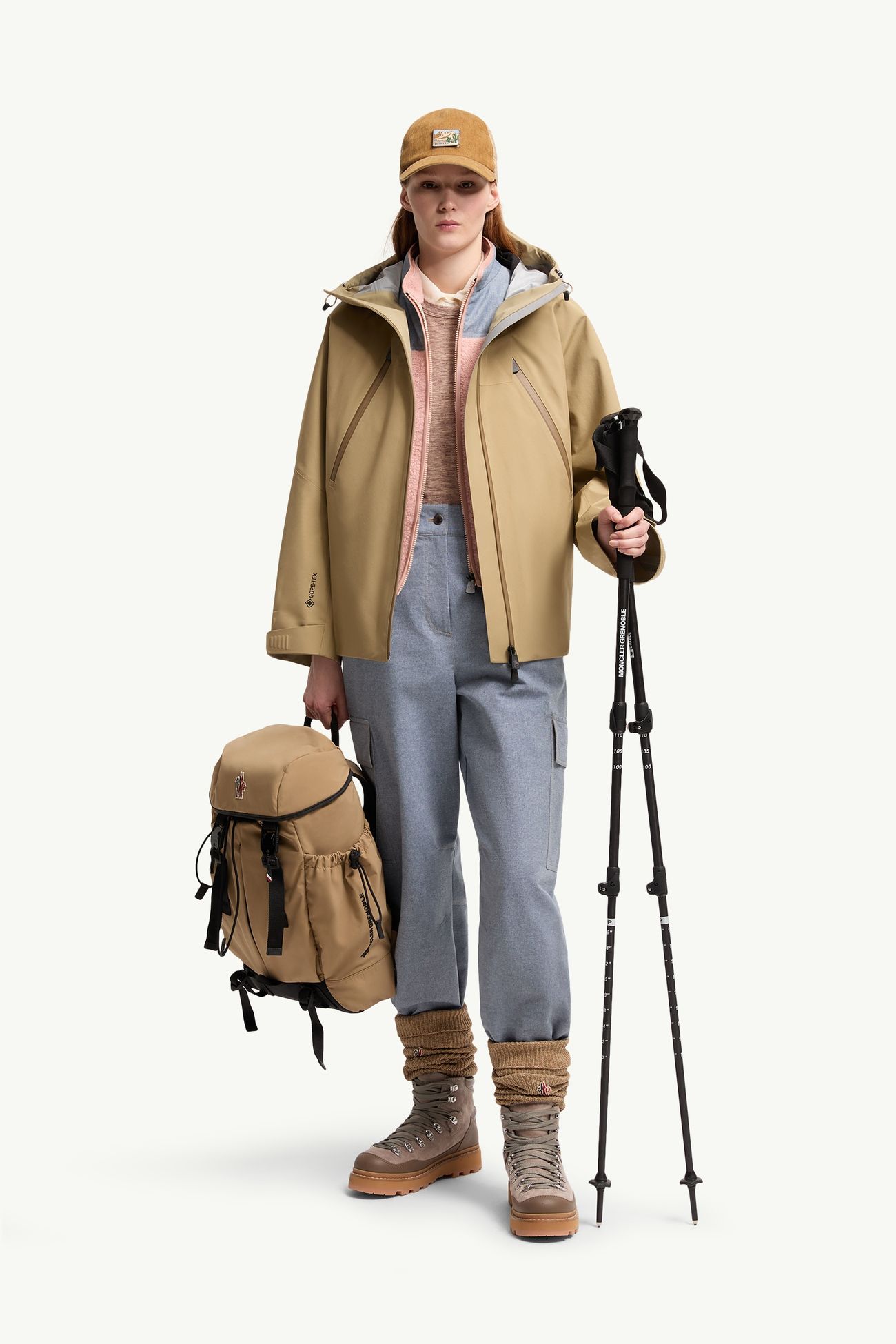 Santec GORE-TEX® Hooded Jacket Women Beige Moncler 0