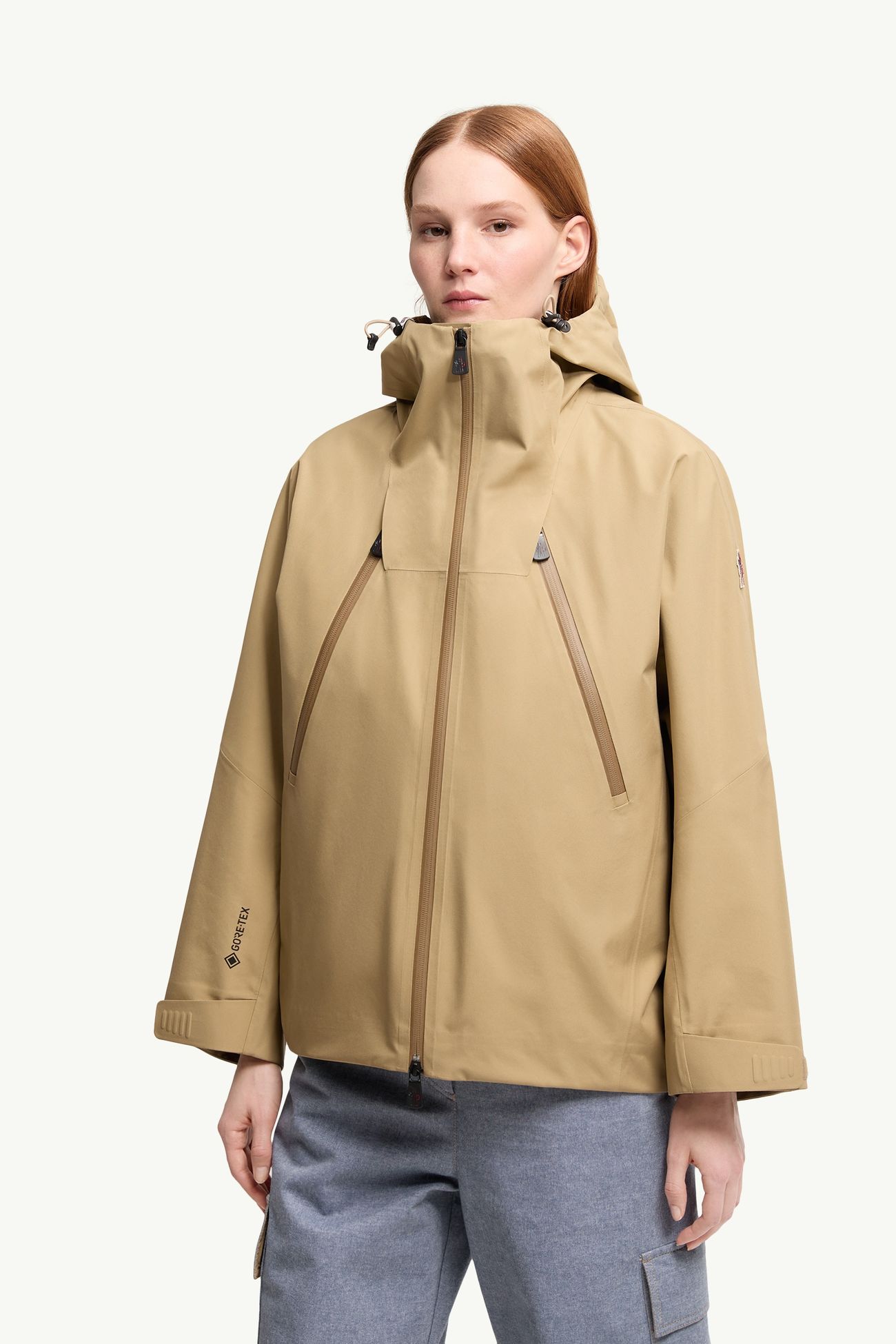 Santec女士连帽夹克外套 女士 米色 Moncler 3