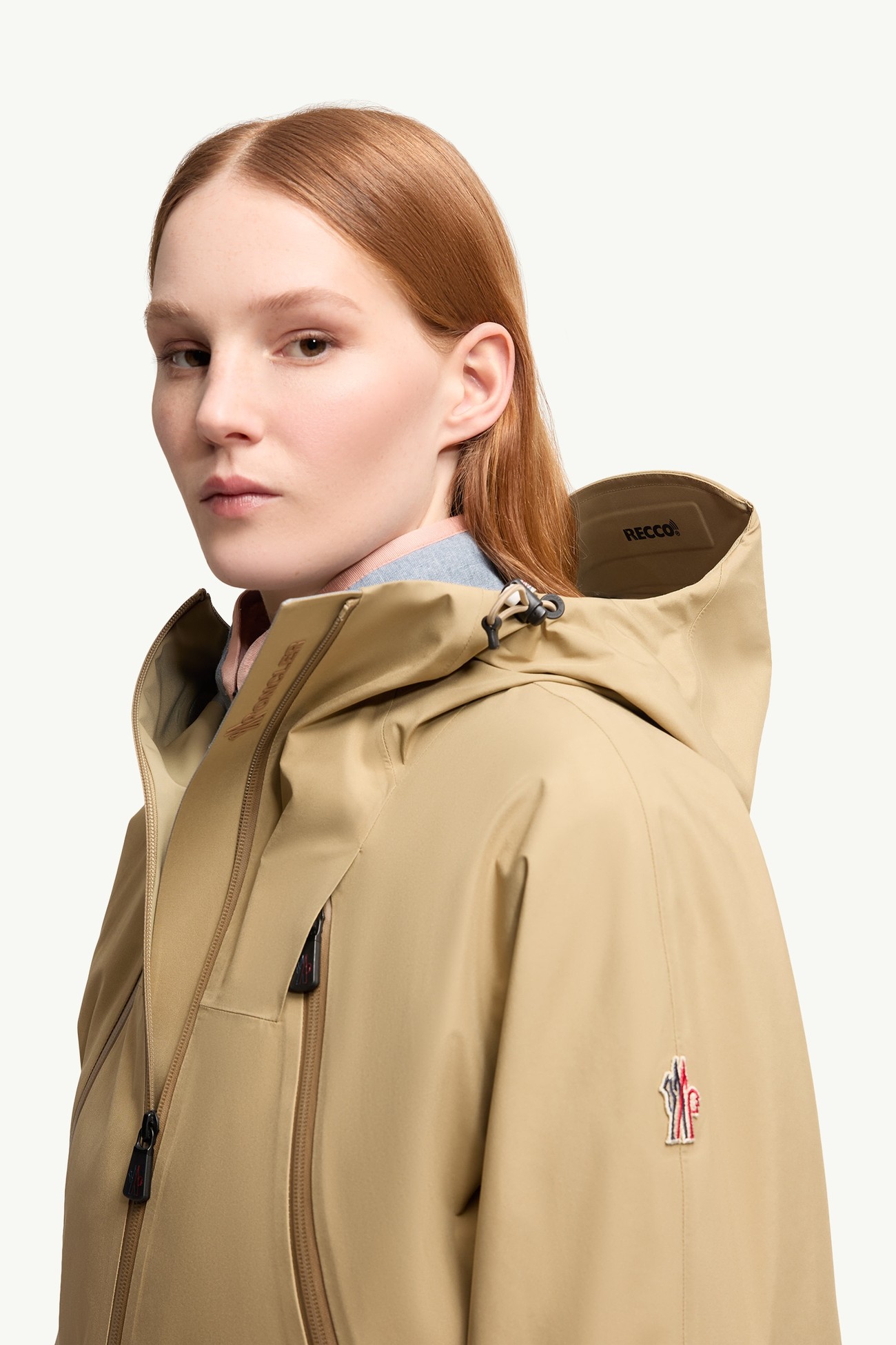 Santec GORE-TEX®連帽外套 女士 米色 Moncler 5