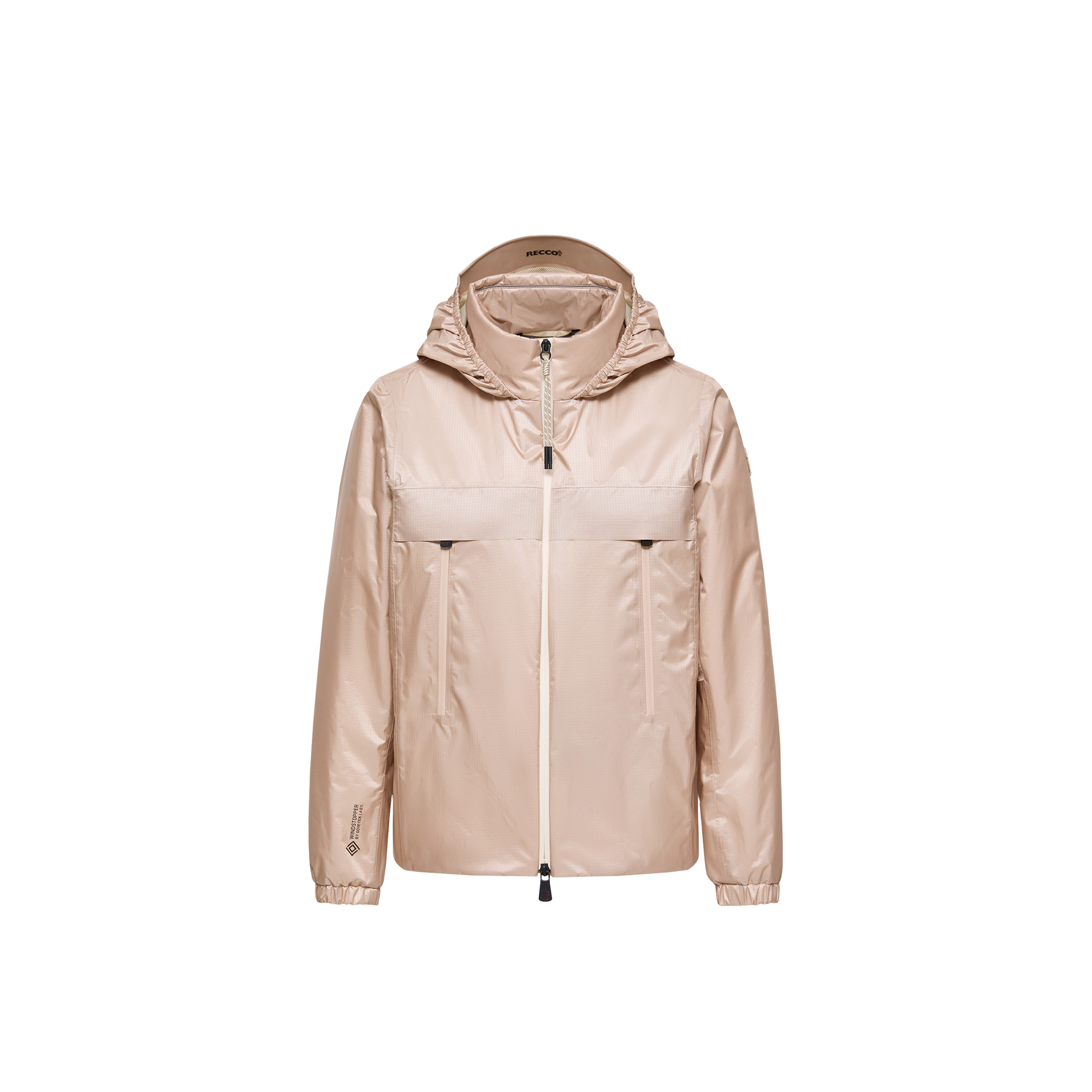 Moncler Women's   Fergana Windstopper Hooded Short Down Jacket Women Pink  2