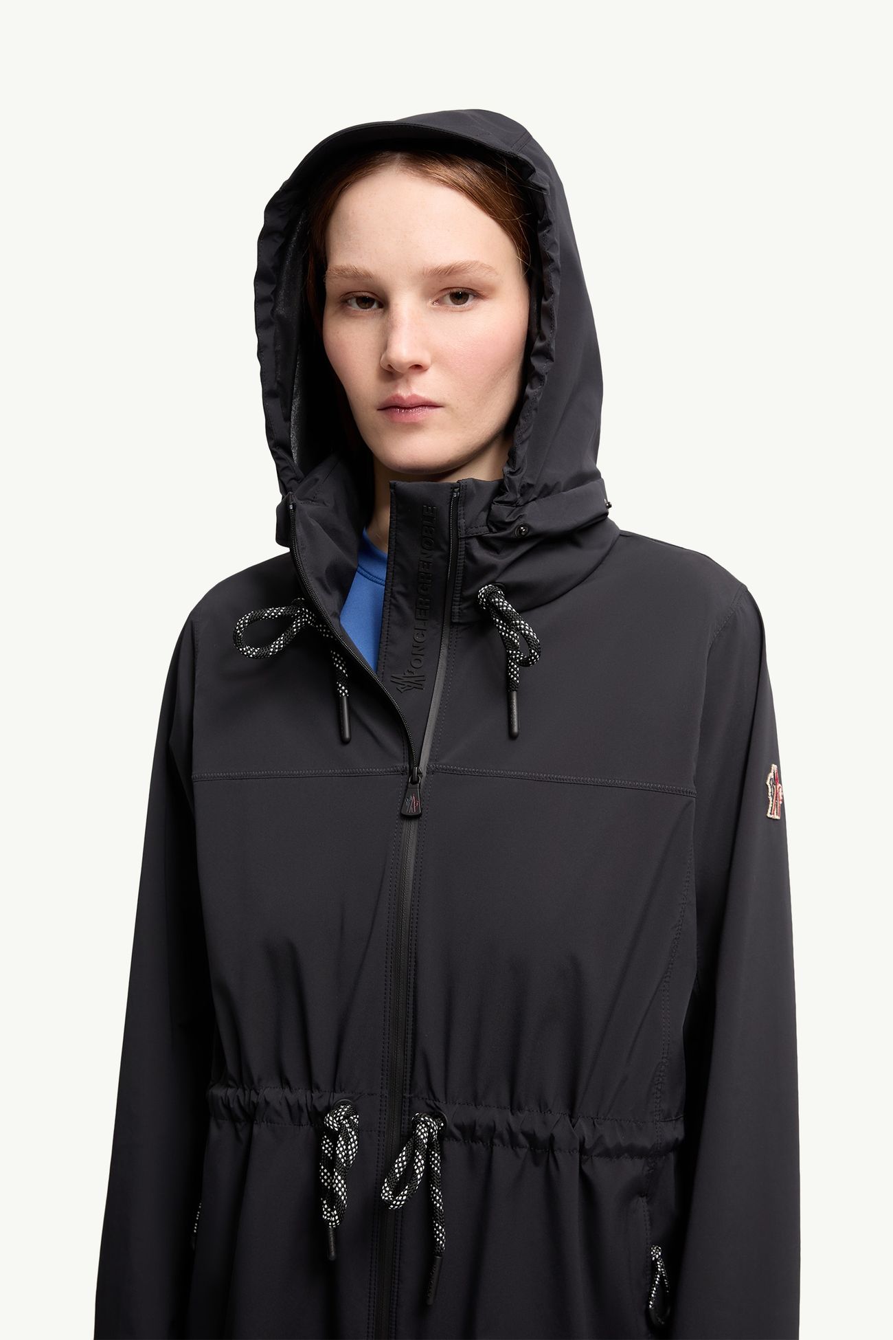 Soulare Kapuzenjacke Damen Schwarz Moncler 5