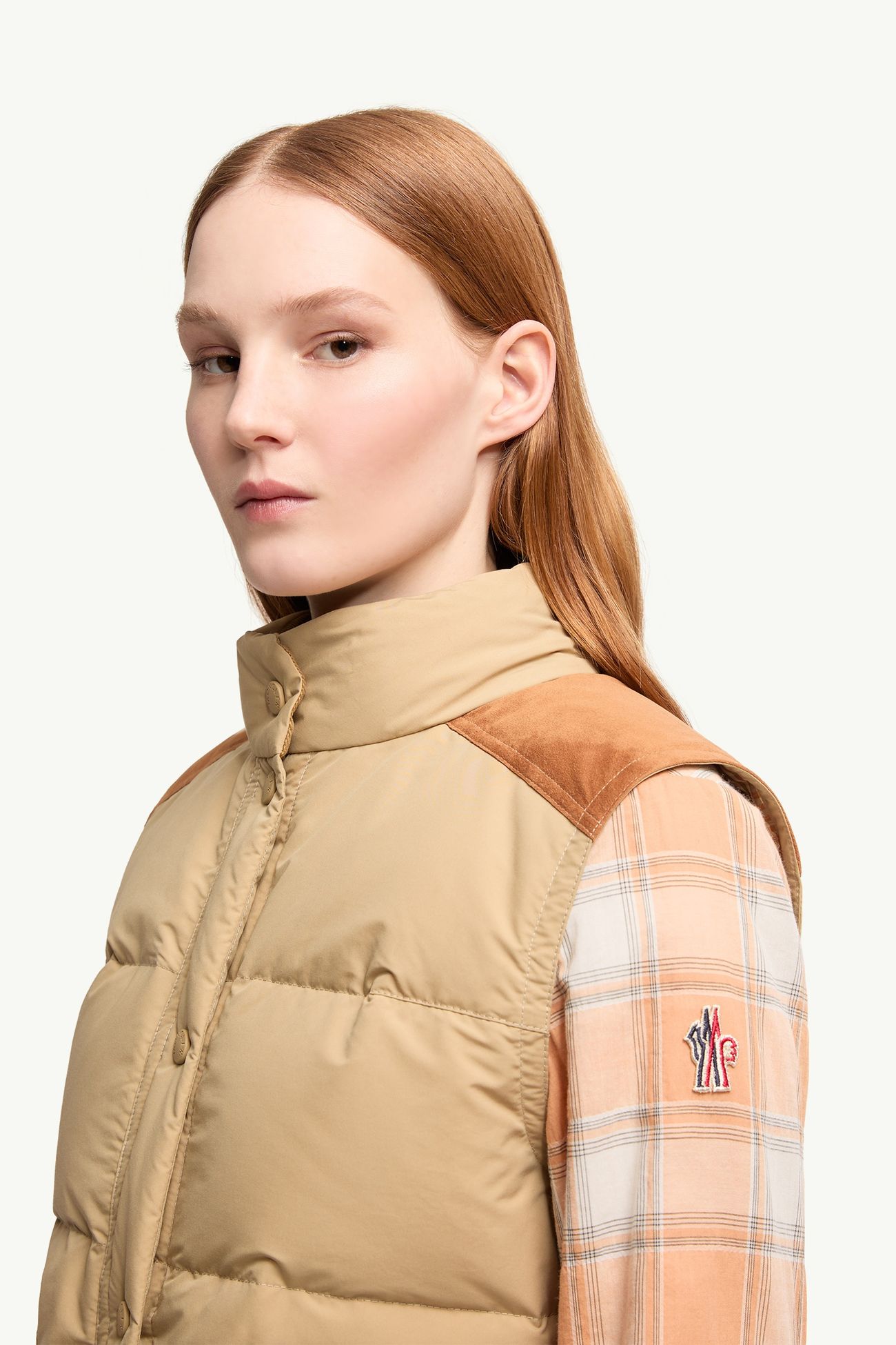 Doudoune sans manches Aberes Femmes Beige Moncler 1