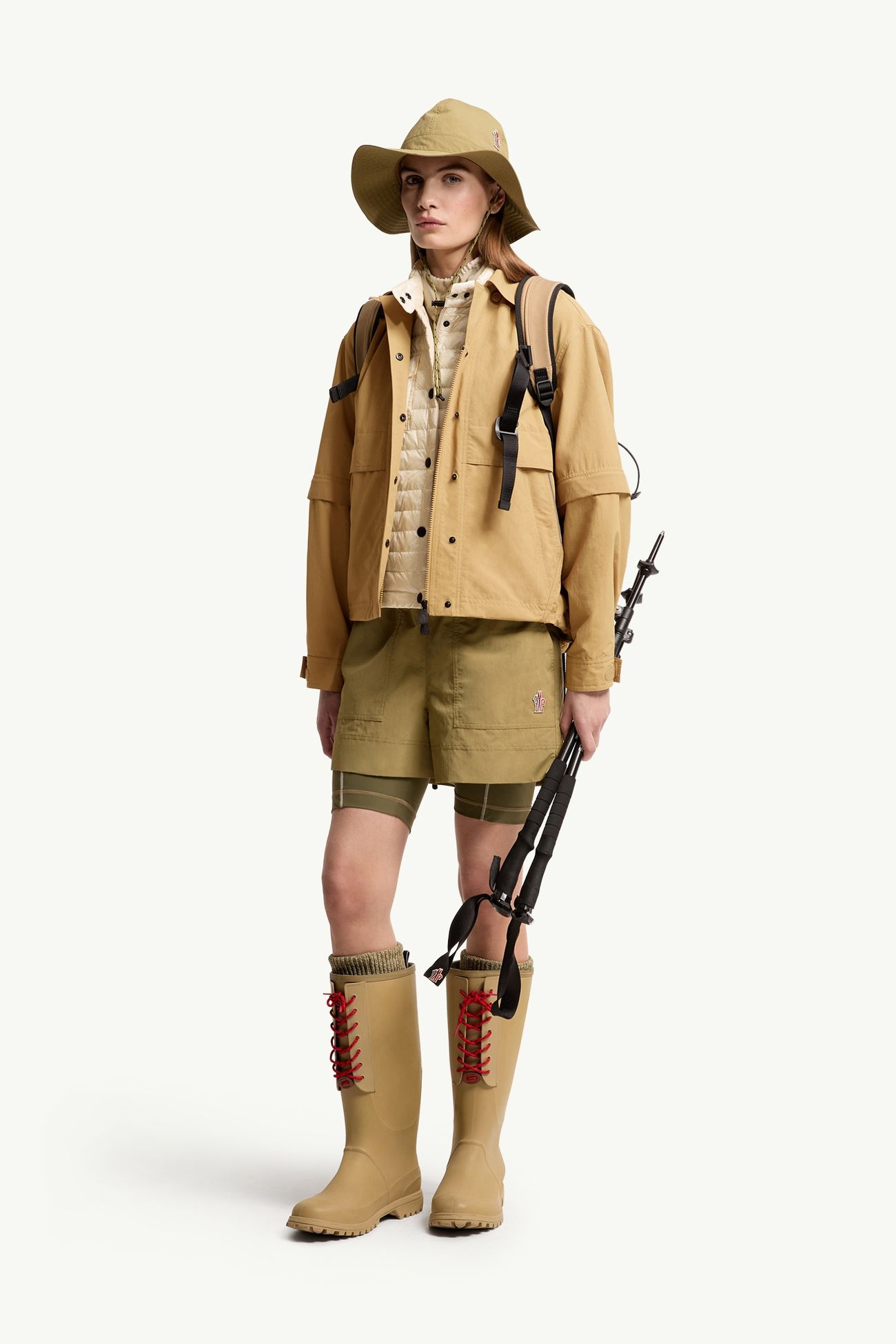 Aubenas シャツジャケット レディース ベージュ Moncler 0