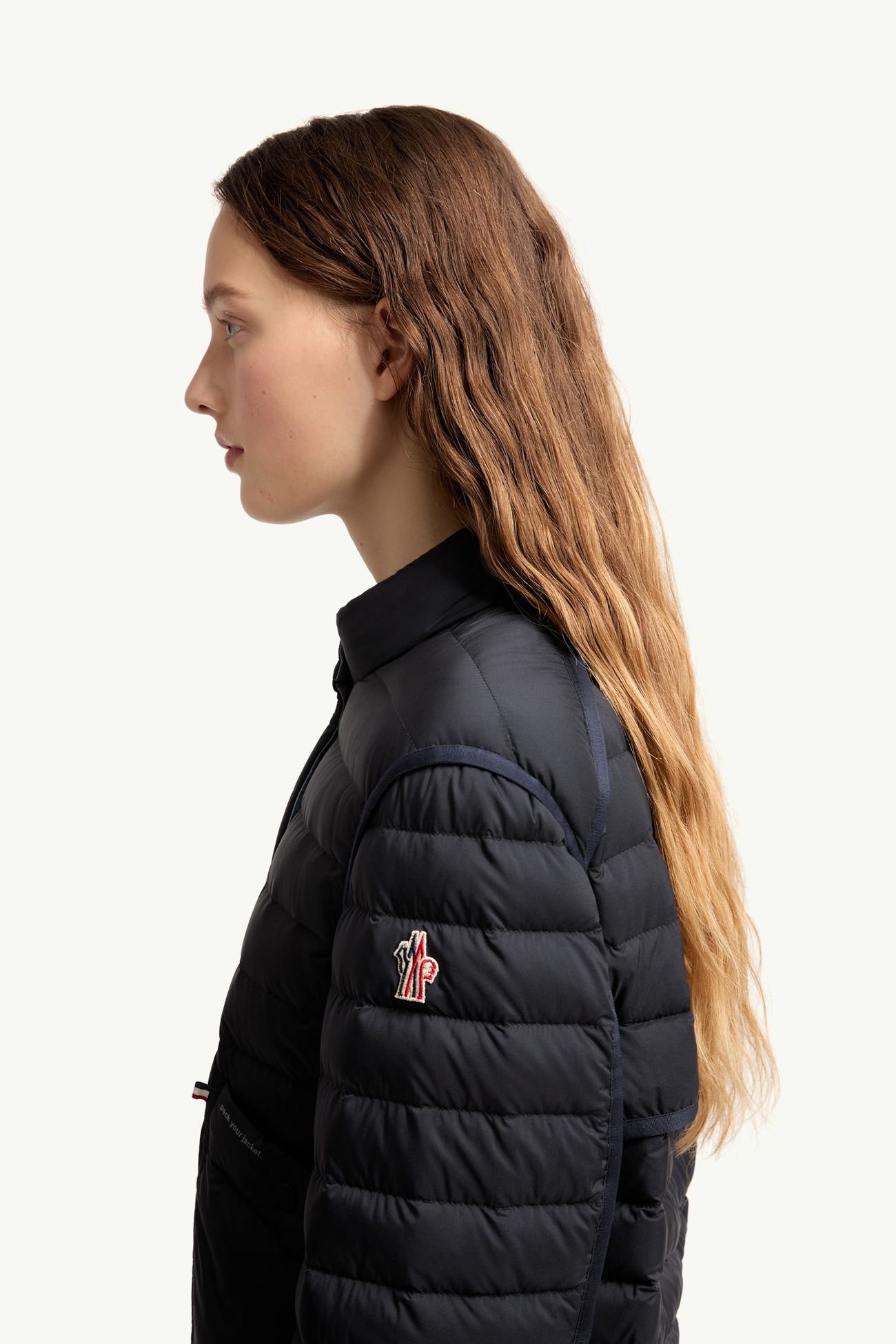Madulains verstaubare Daunenjacke Damen Navyblau Moncler 1