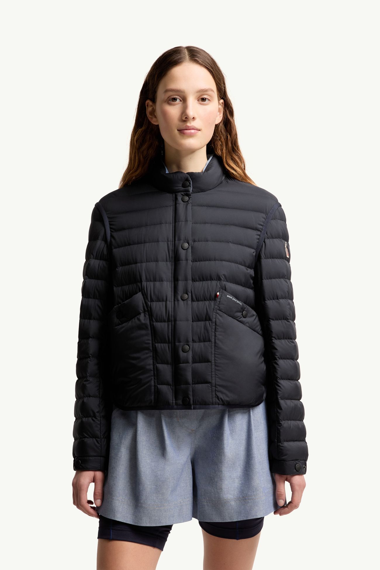Madulains Packable Down Jacket Women Navy Blue Moncler 3