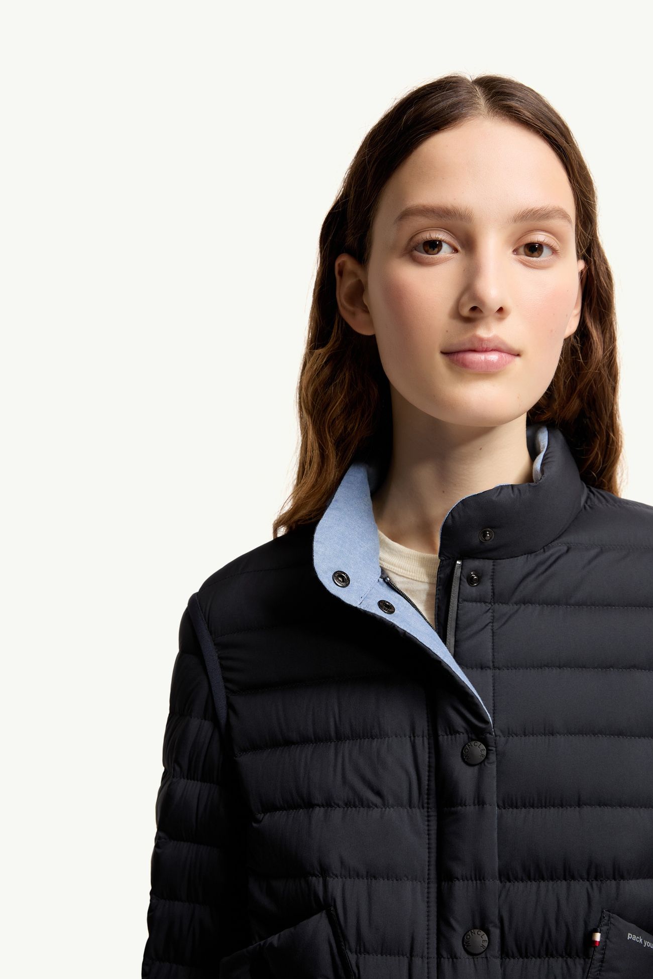 Madulains verstaubare Daunenjacke Damen Navyblau Moncler 5