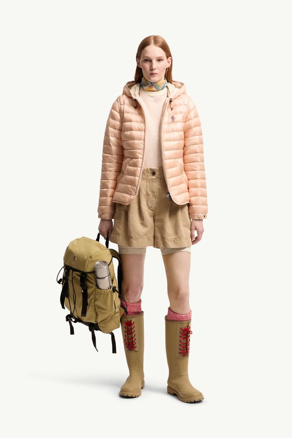 Karura女士二合一连帽短款羽绒夹克外套 女士 浅粉色 Moncler 0