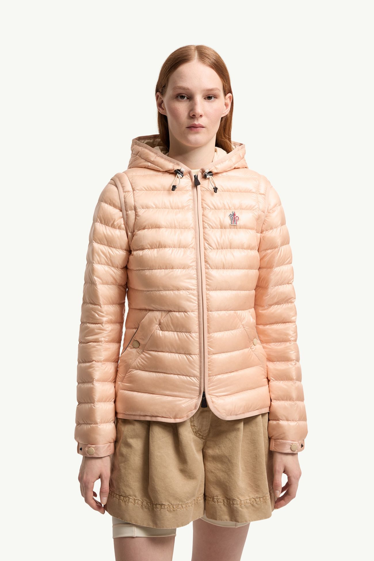Piumino corto con cappuccio Karura 2-in-1 Donna Rosa Chiaro Moncler 3