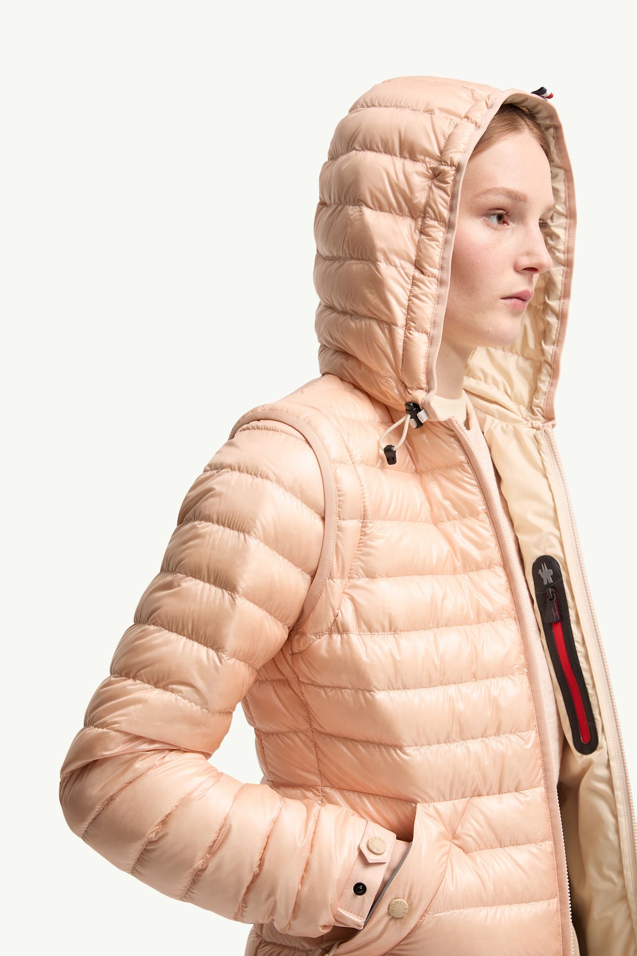Karura女士二合一连帽短款羽绒夹克外套 女士 浅粉色 Moncler 7