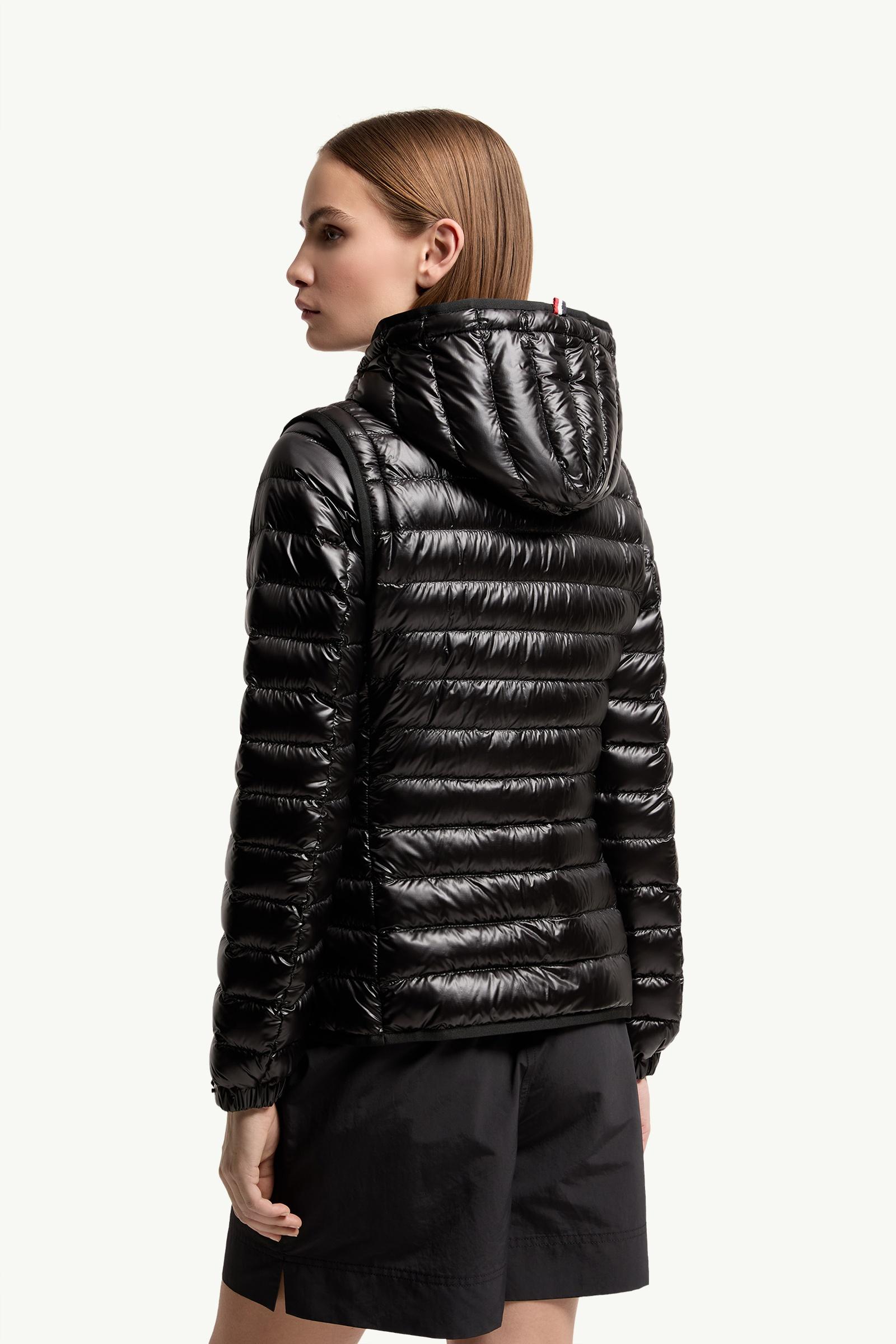 Black Karura 2-in-1 Hooded Short Down Jacket - Short Down Jackets