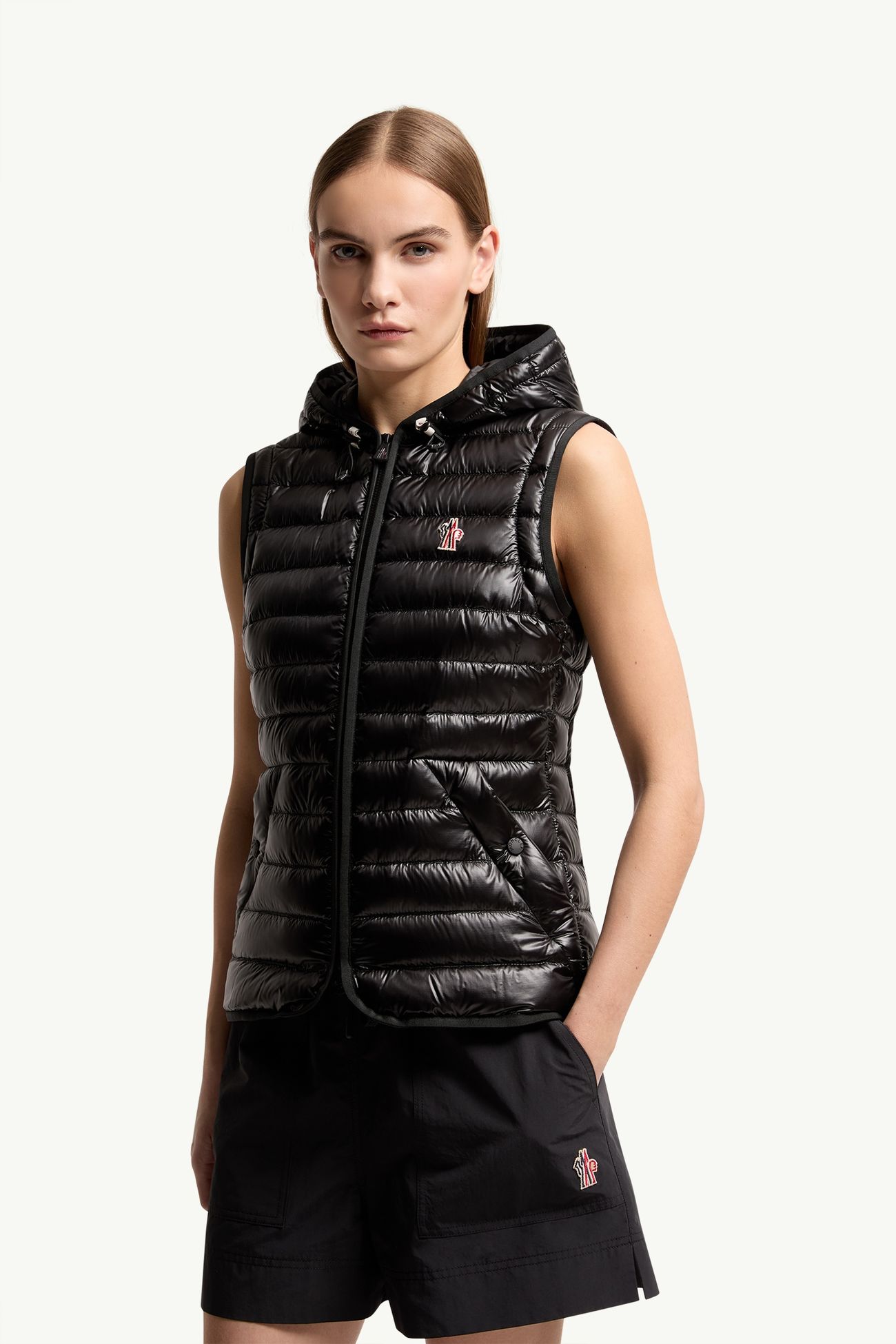 Karura kurze 2-in-1-Daunenjacke mit Kapuze Damen Schwarz Moncler 5