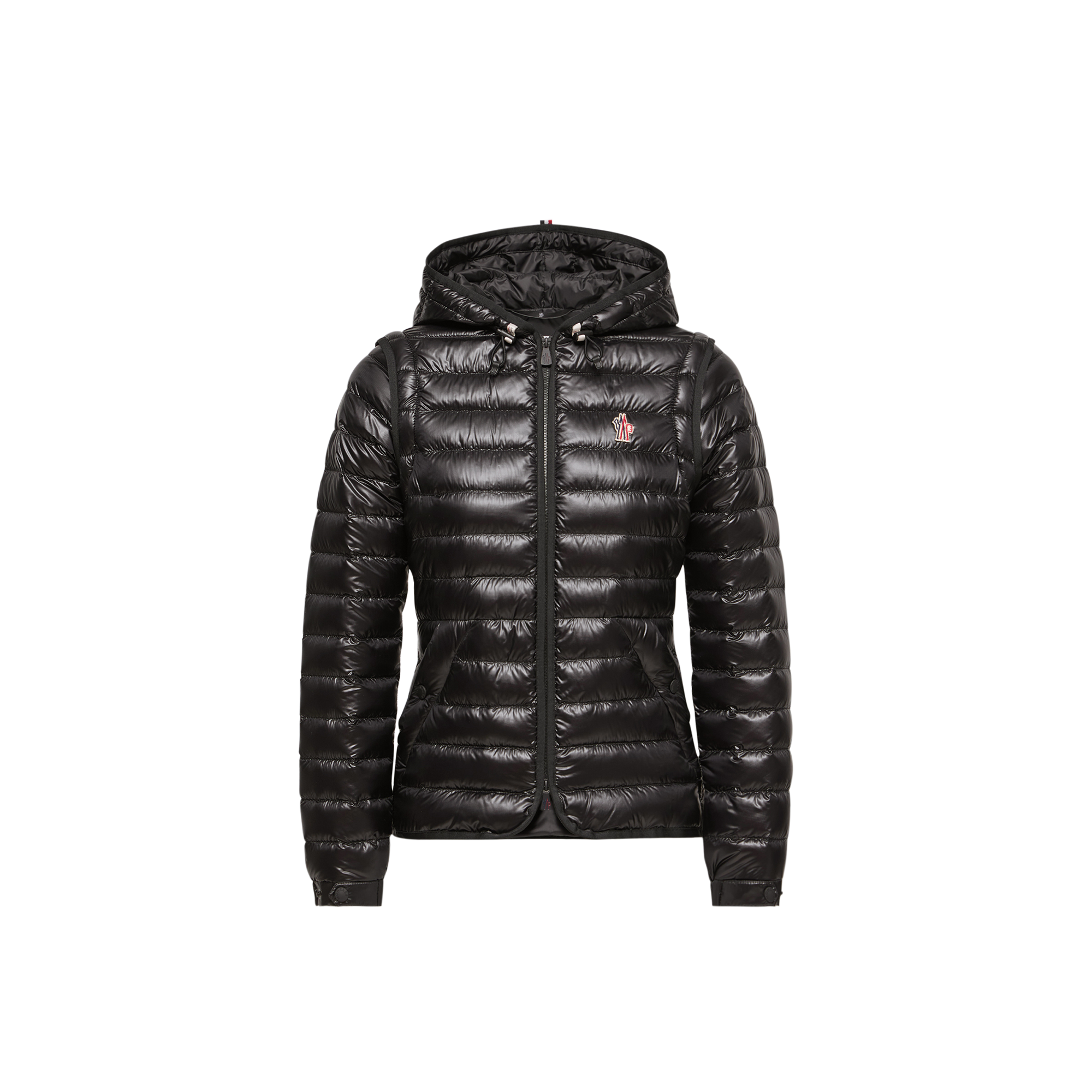 Grenoble    Karura 2-In-1 Hooded Short Down Jacket for Women in Black, Size: 14