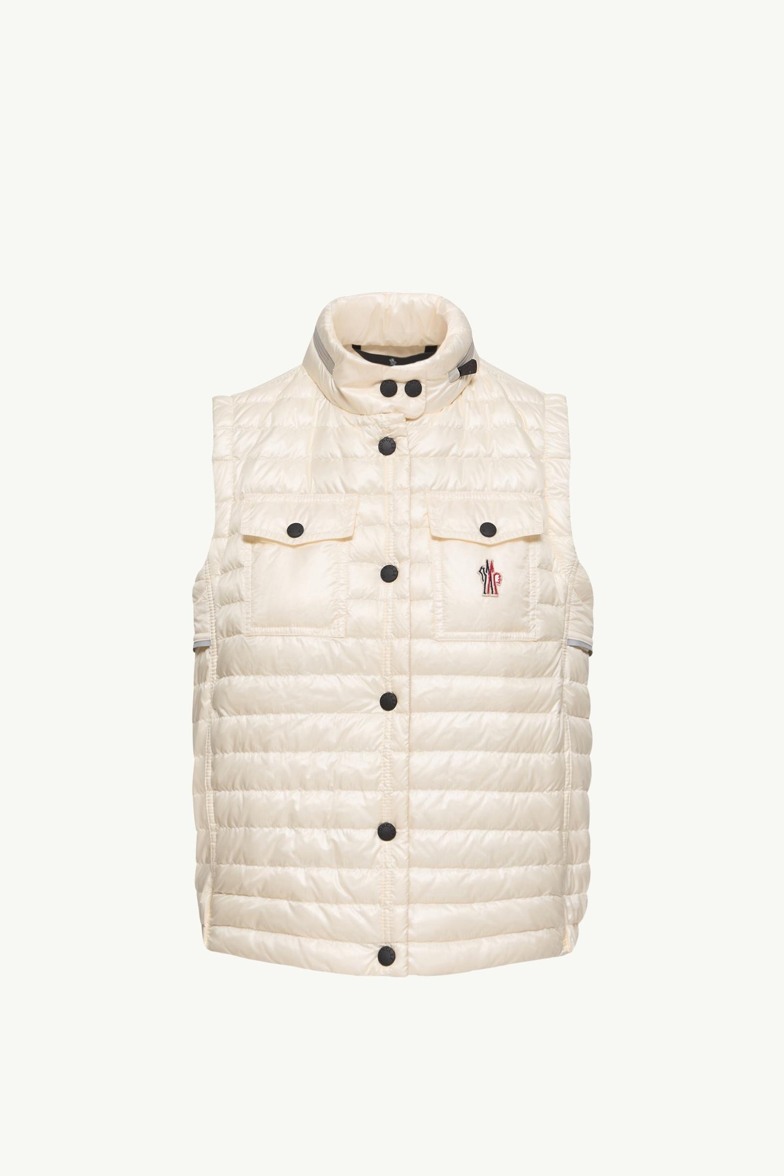 MONCLER ARLETTE GILET ジレ　ベスト　フレア　ホワイト ホワイトアイボリー Gumianeベスト : ジレ 向けの レディース