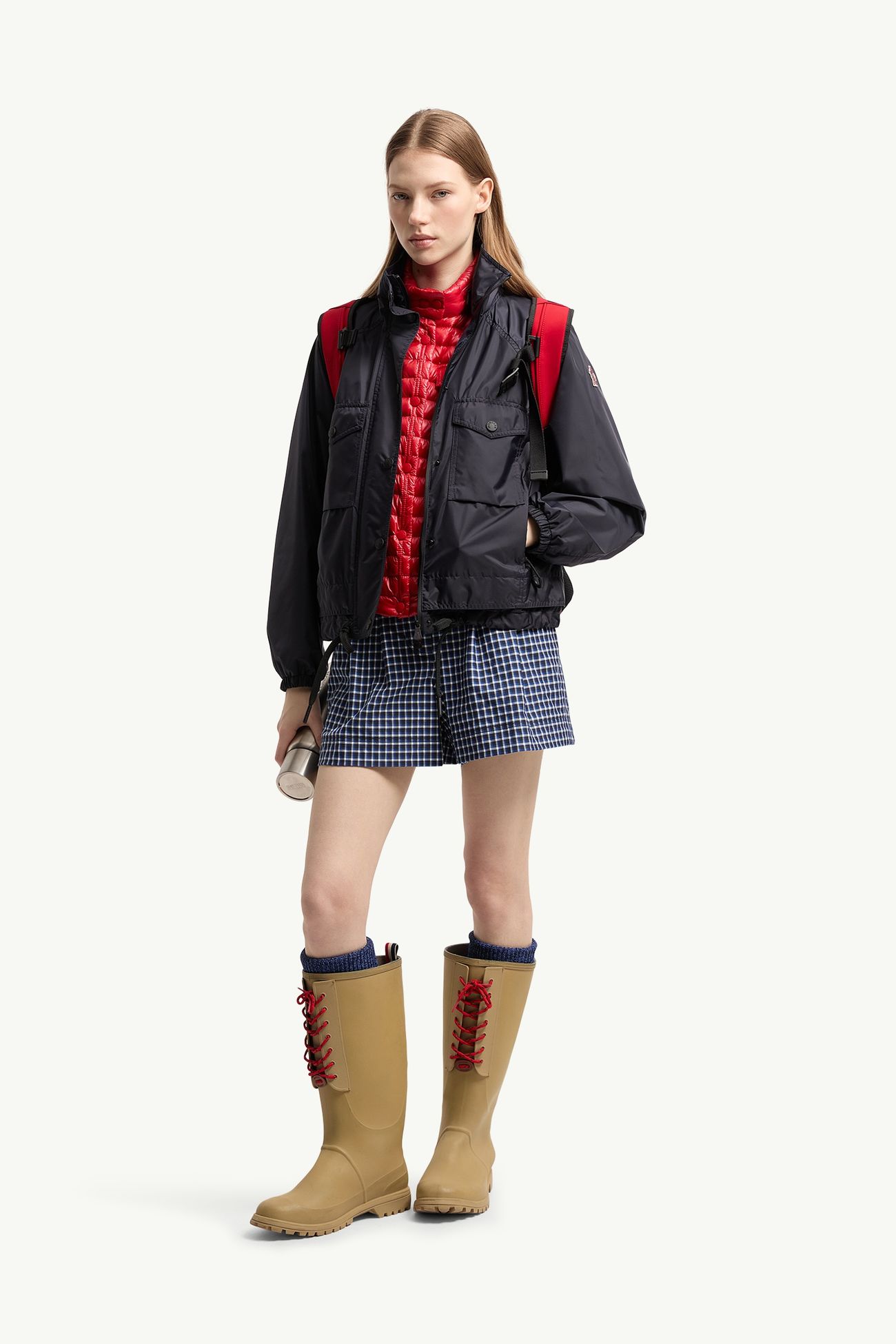 Nor女士连帽夹克外套 女士 海军蓝色 Moncler 0