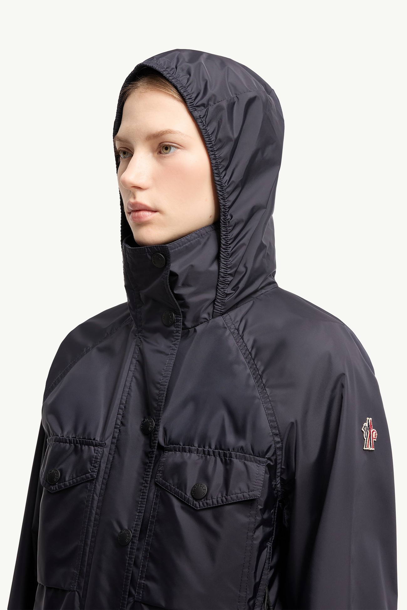 Nor Hooded Jacket Women Navy Blue Moncler 5