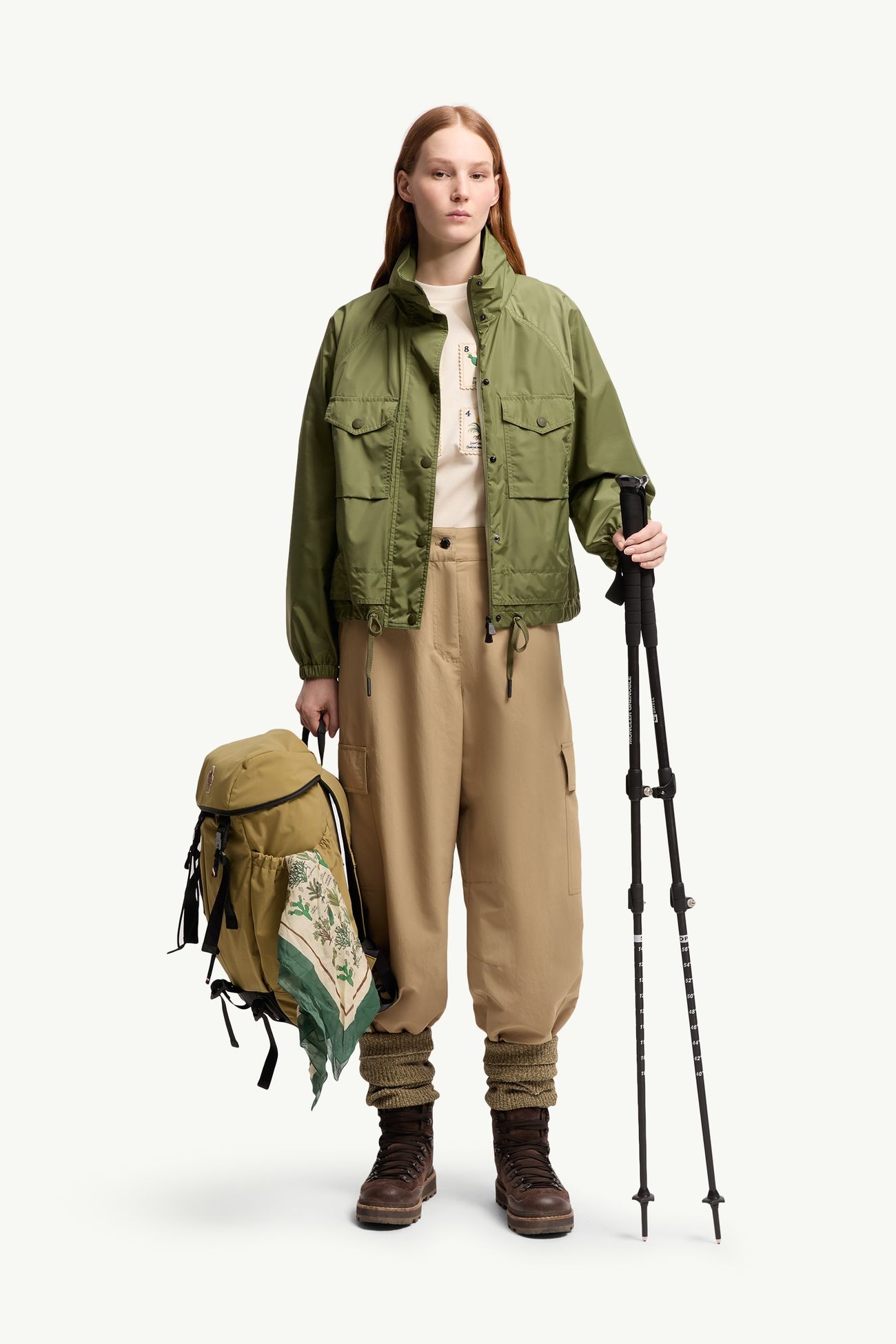 Nor Kapuzenjacke Damen Olivgrün Moncler 0