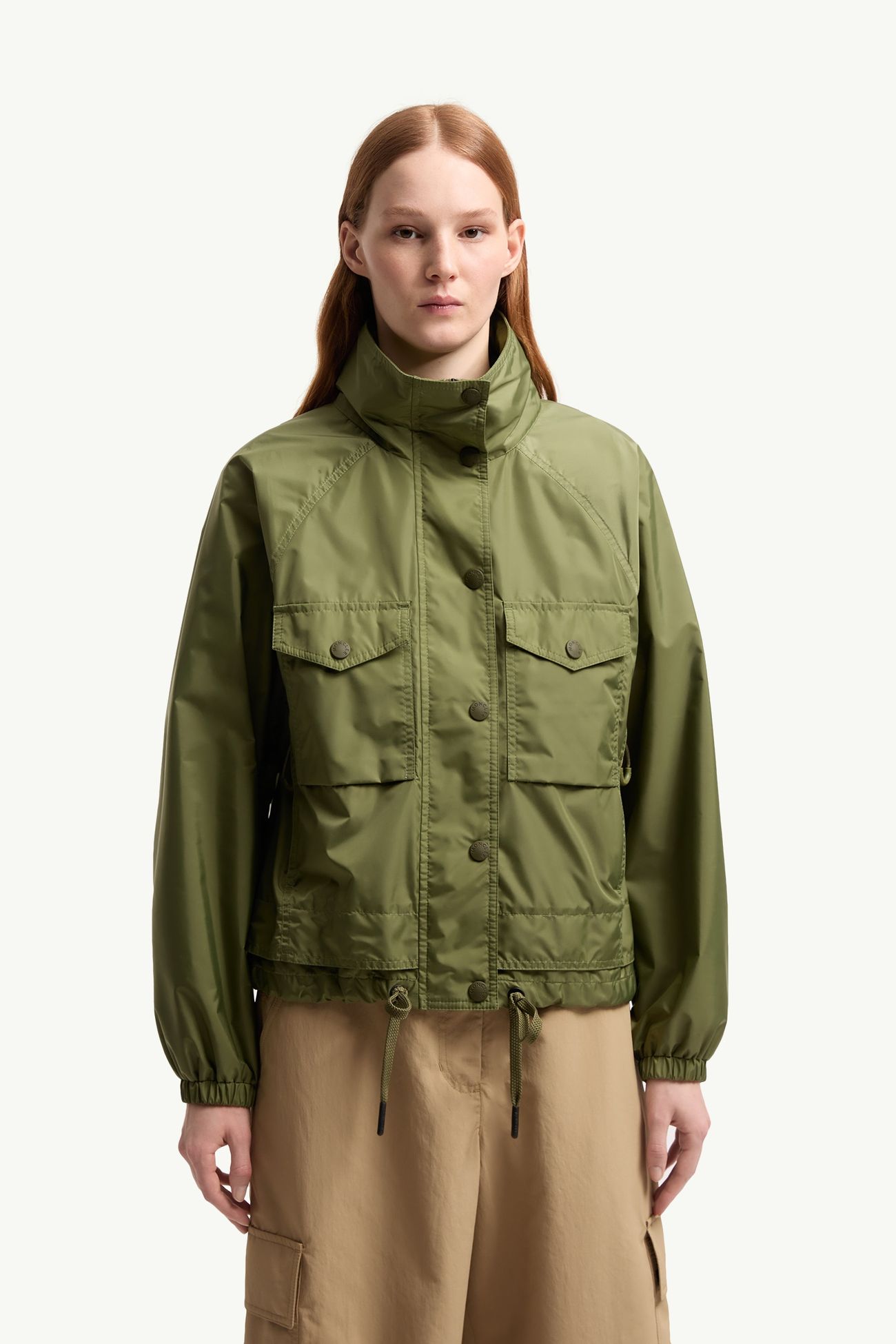 Nor Hooded Jacket Women Olive Green Moncler 3