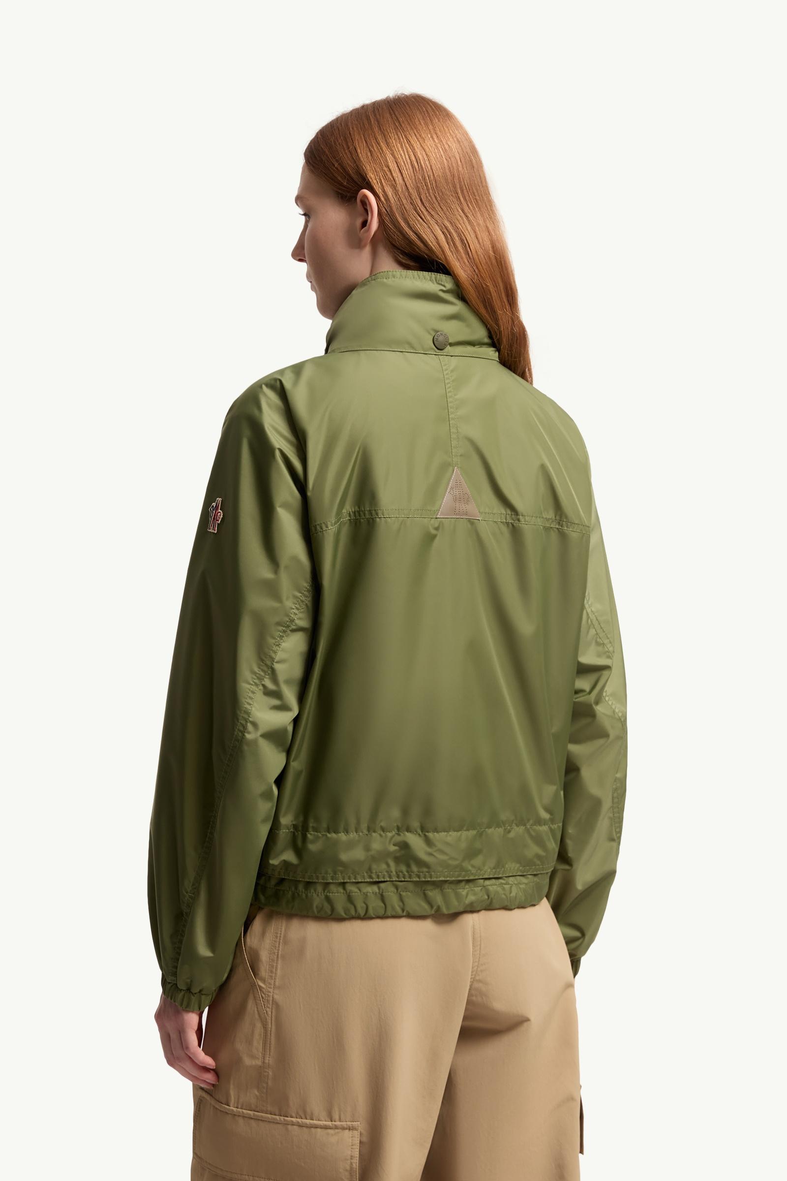 モンクレール MONCLER ★ ナイロン ジャケット レディース オリーブ色 オリーブグリーン Nor ジャケット : ウインドブレーカーとレインコート