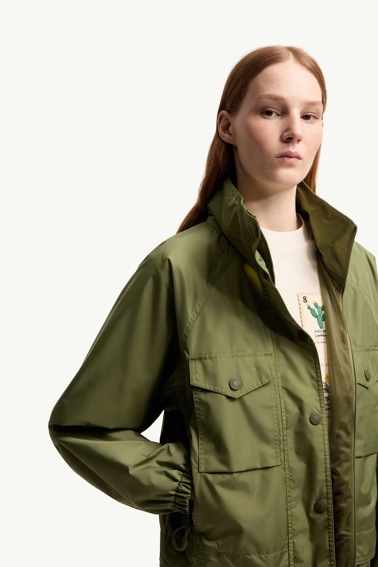 Nor Kapuzenjacke Damen Olivgrün Moncler 6