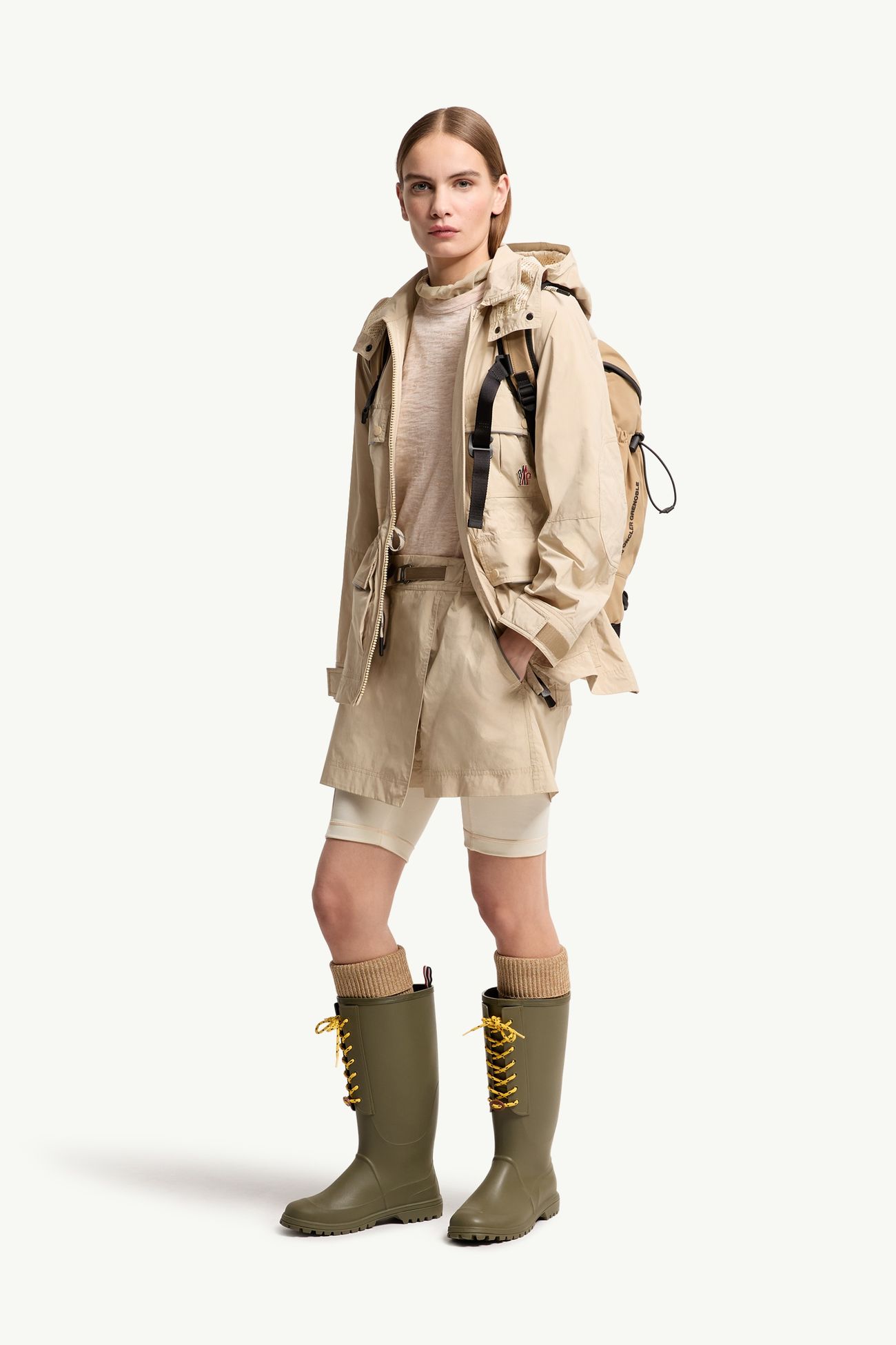 Lerozel女士连帽户外夹克外套 女士 浅米色 Moncler 0