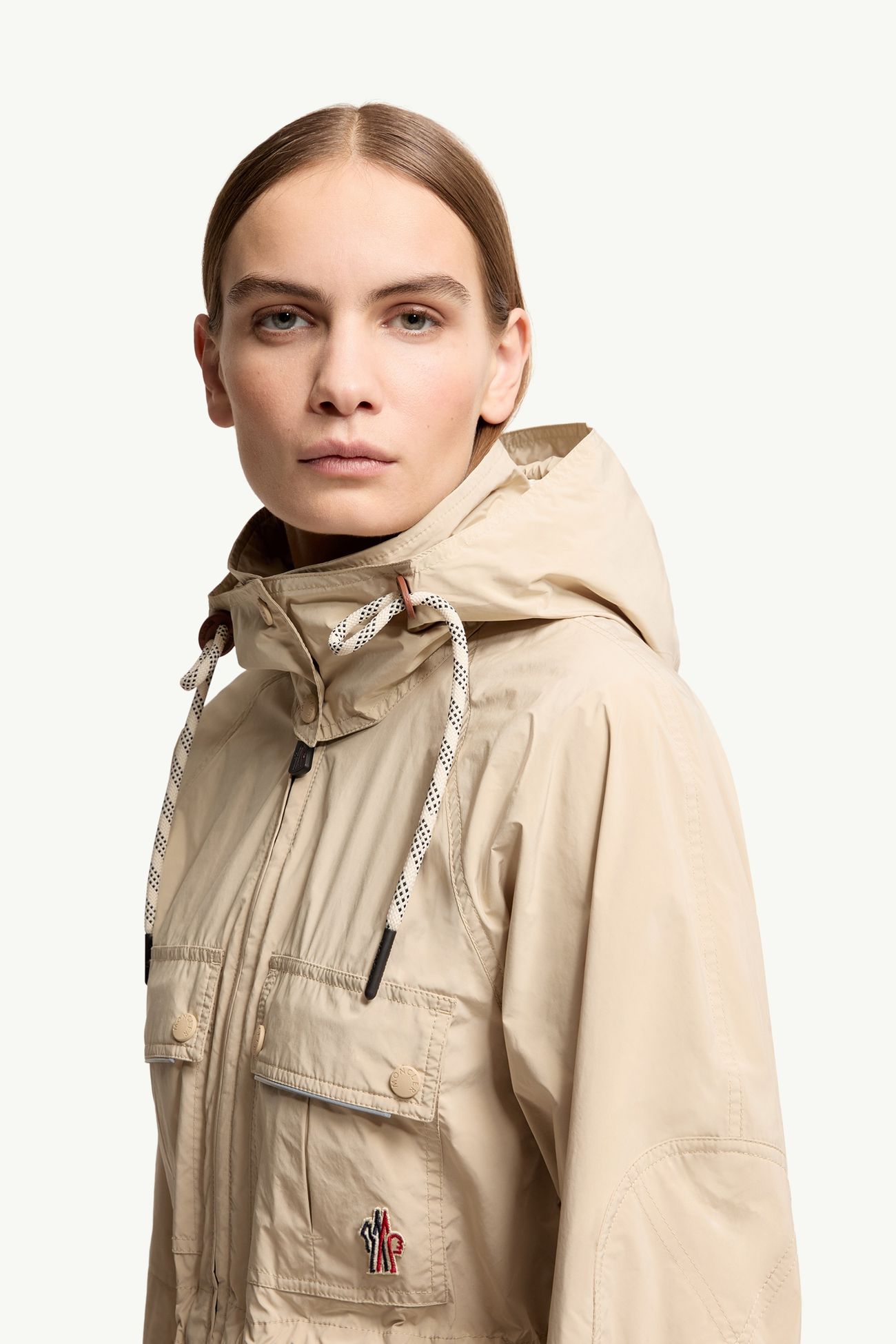 Lerozel連帽軍裝外套 女士 淺米色 Moncler 1