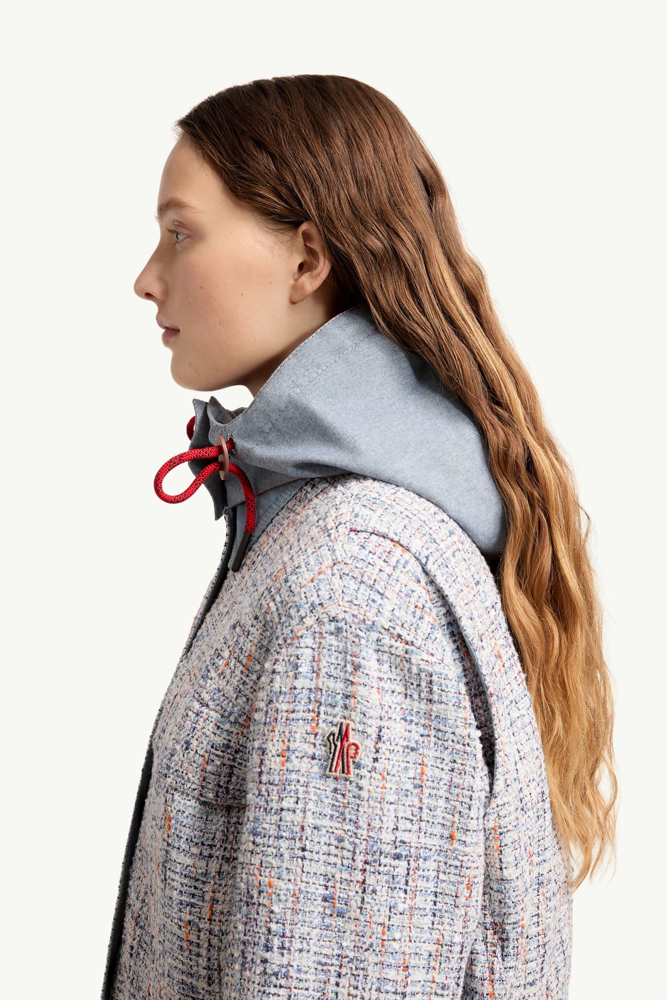 Termez連帽粗花呢外套 女士 天藍色 Moncler 1