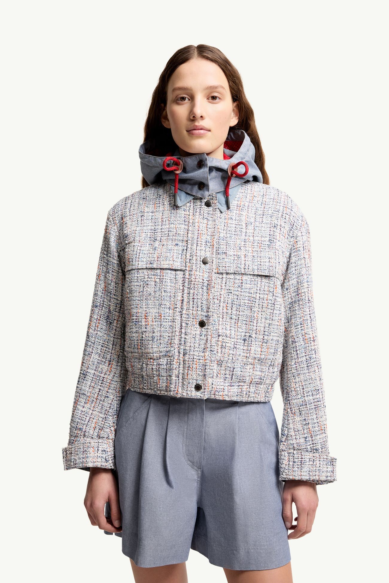 Termez連帽粗花呢外套 女士 天藍色 Moncler 3