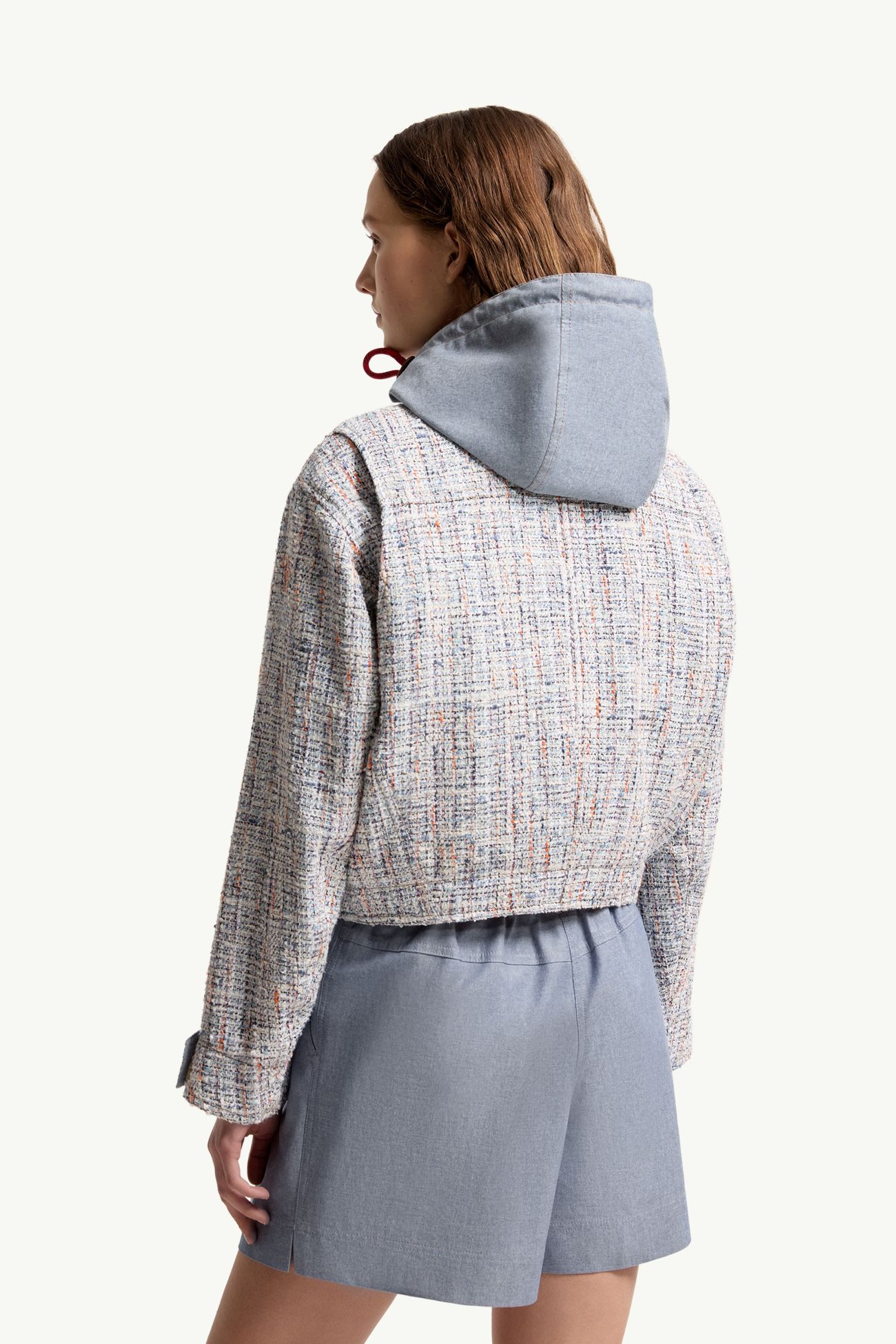 Termez連帽粗花呢外套 女士 天藍色 Moncler 4