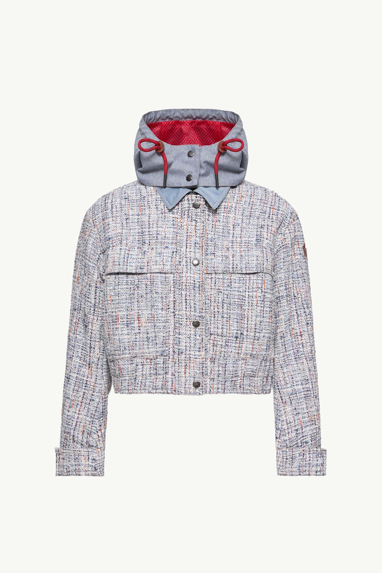 Termez Hooded Tweed Jacket Women Sky Blue Moncler, 1 of 0