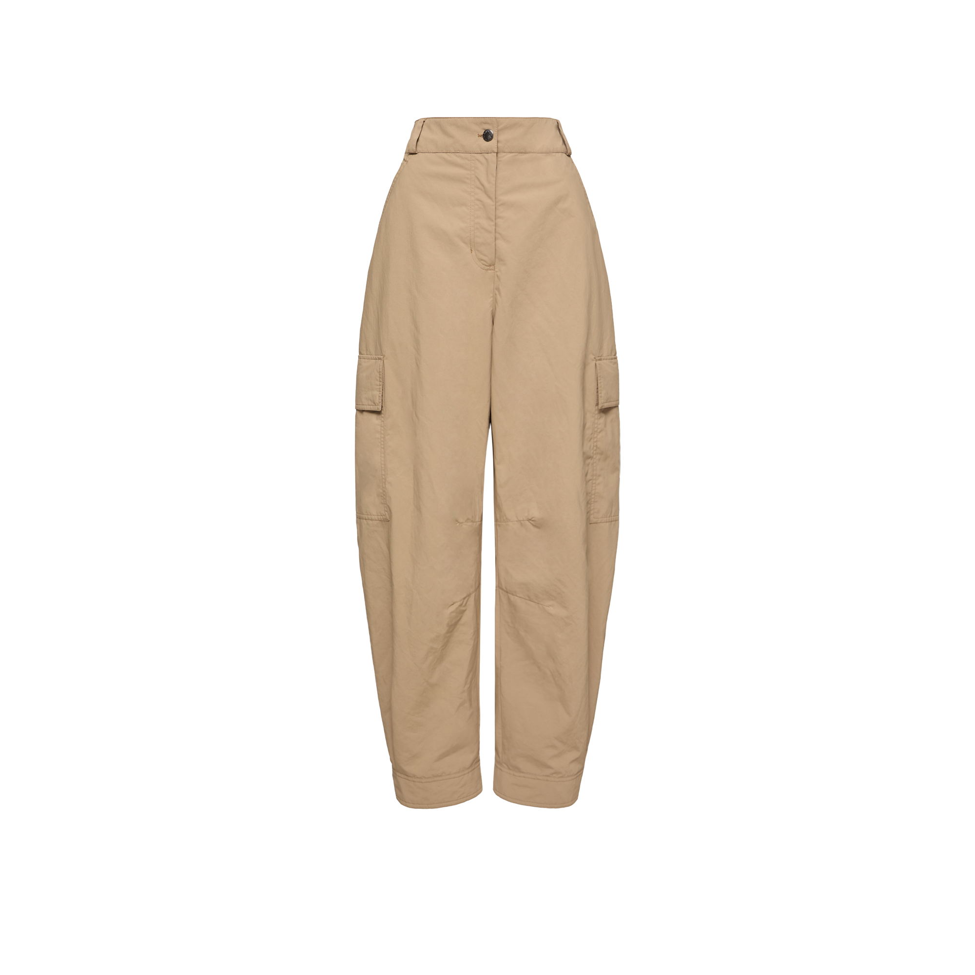 Moncler Grenoble Moncler Hose Aus Technischem Froissé, Damen, Beige, Größe: S
