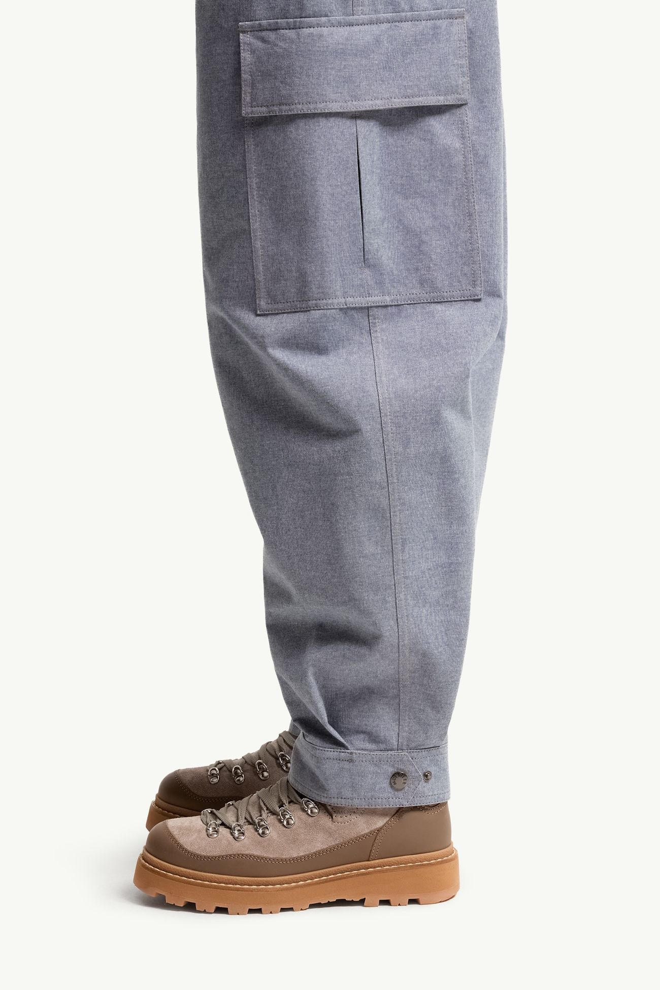 Chambray Pants Women Light Blue Moncler 1