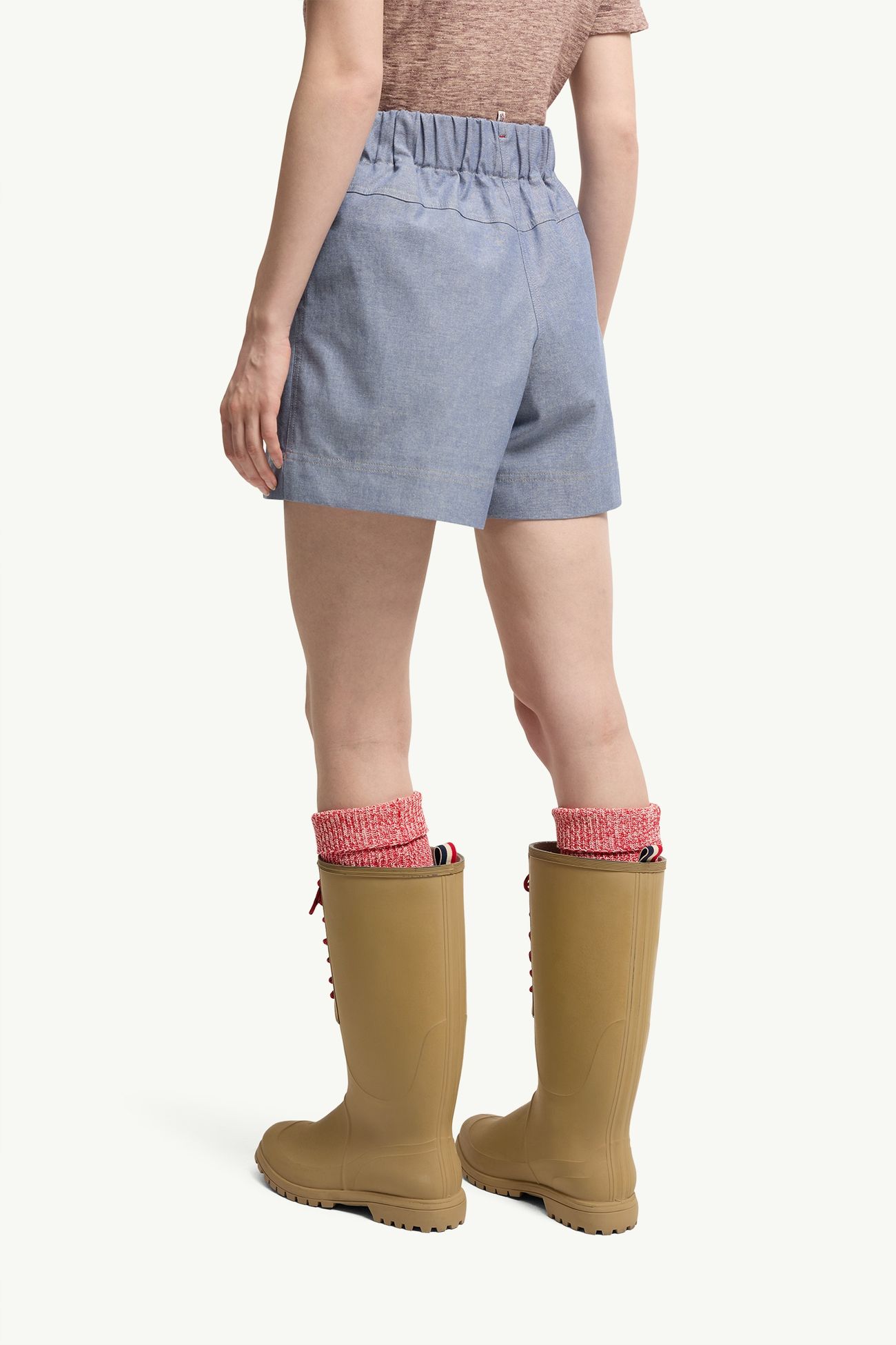 Shorts de cambray Mujer Azul Polvo Moncler 4