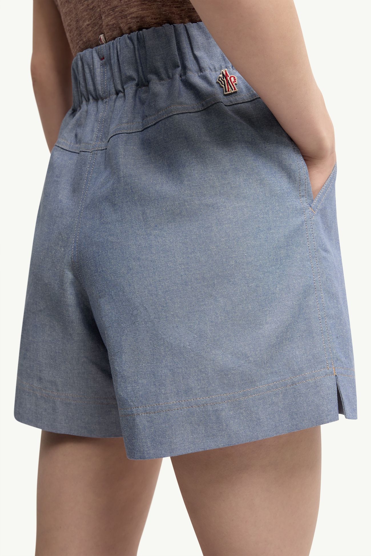 Shorts de cambray Mujer Azul Polvo Moncler 5