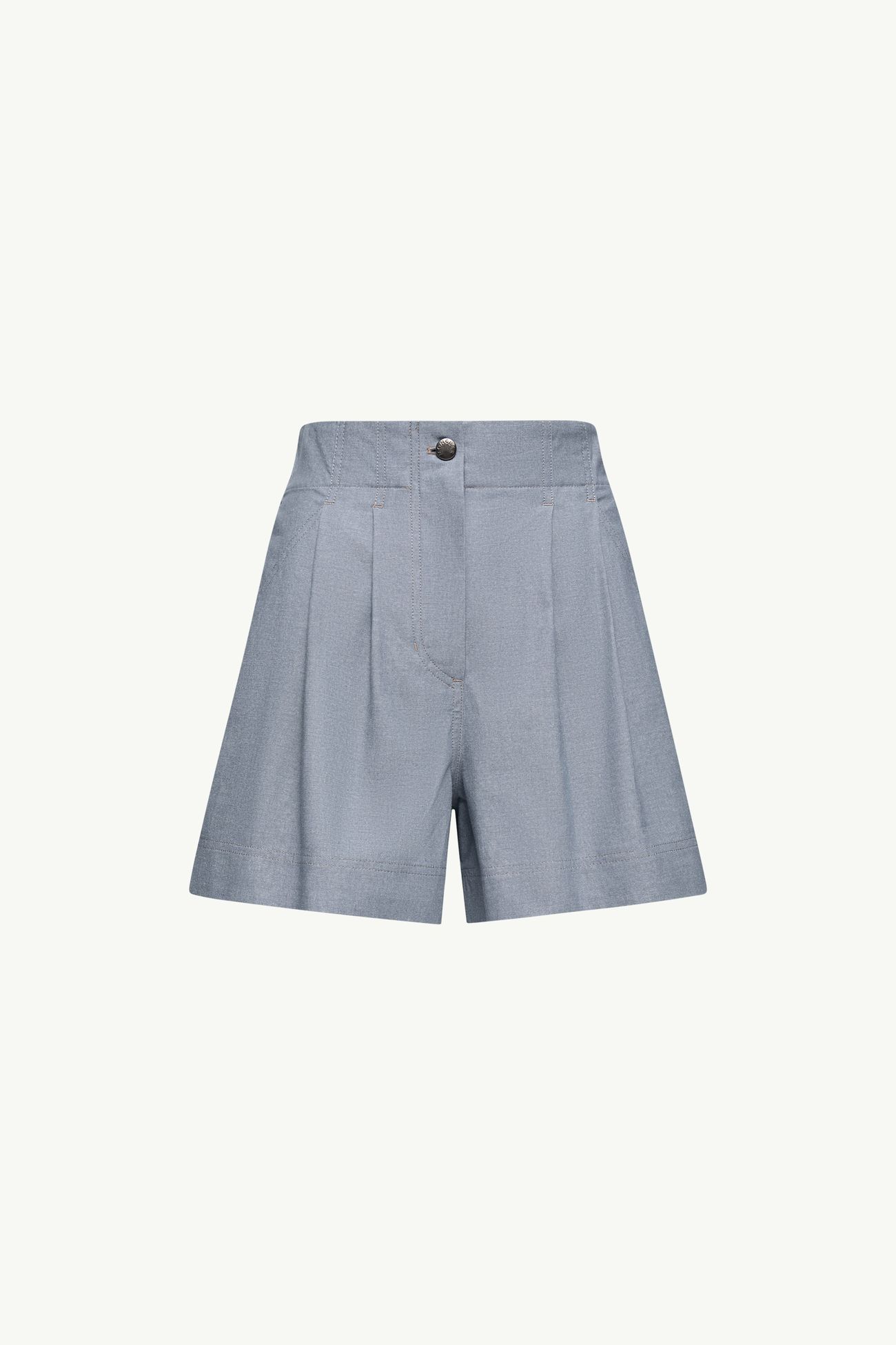 Chambray Shorts Women Powder Blue Moncler 2