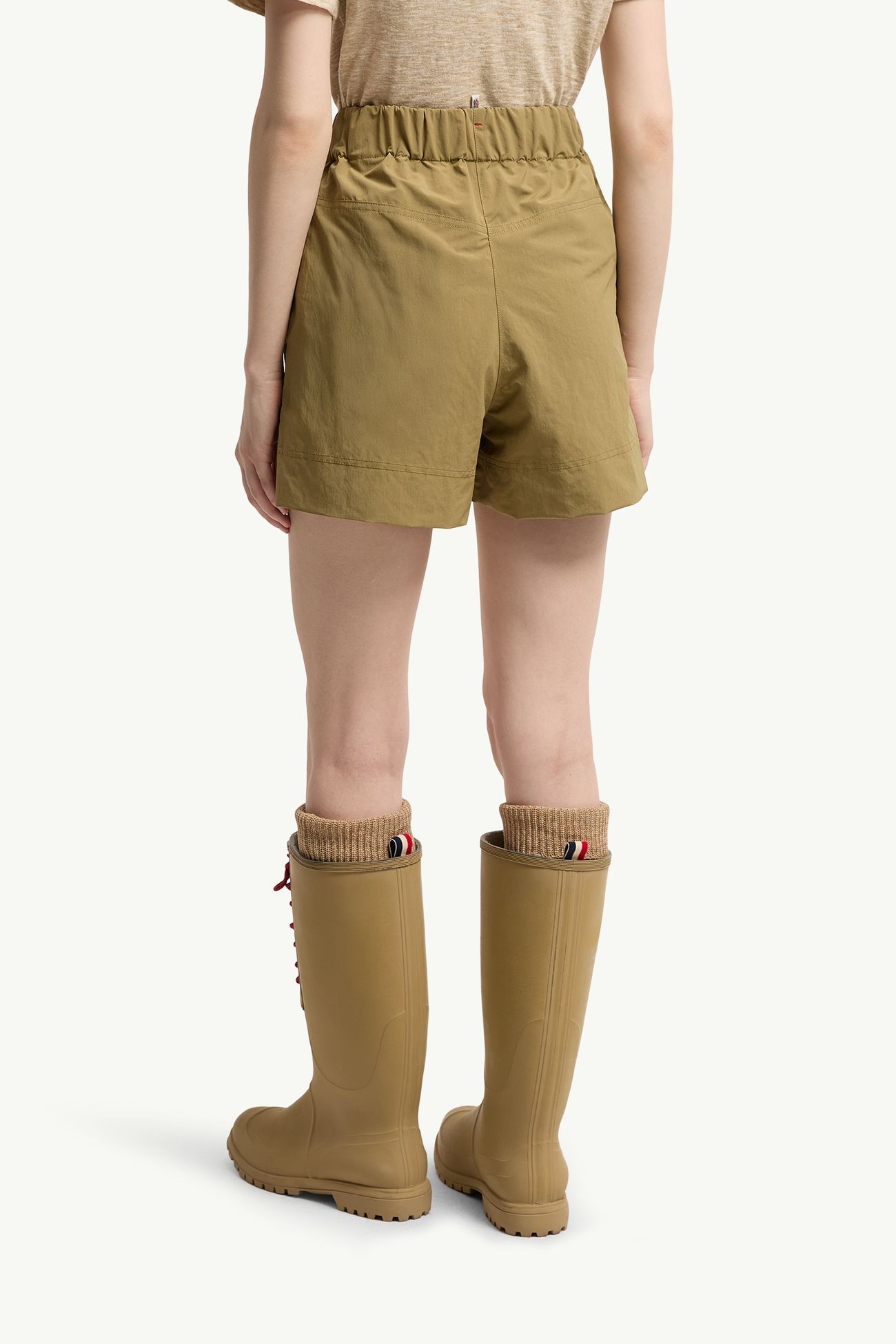 Shorts de froissé técnico Mujer Caqui Moncler 4
