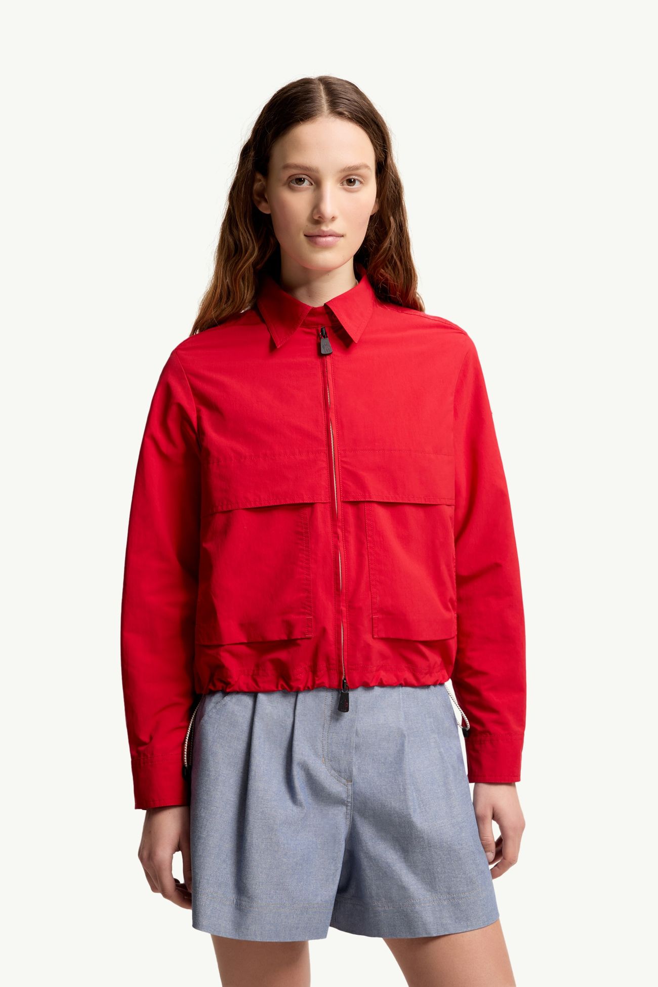 縐褶技術長袖恤衫 女士 紅色 Moncler 3