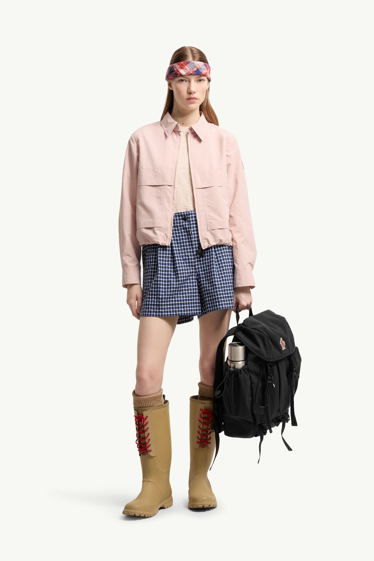 Camicia tecnica in froissé a maniche lunghe Donna Rosa Moncler 0