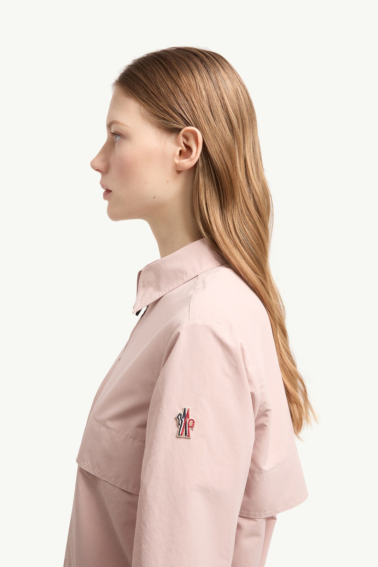 Camicia tecnica in froissé a maniche lunghe Donna Rosa Moncler 1