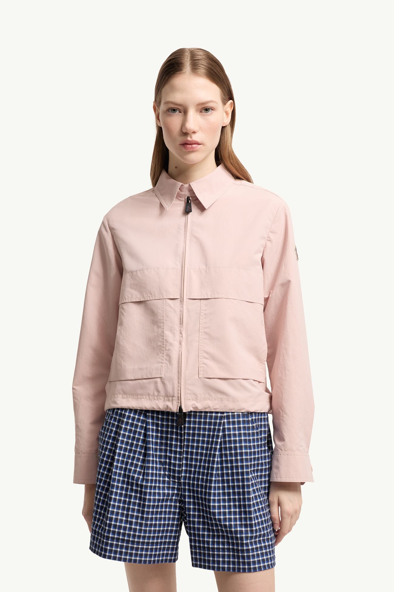 Chemise à manches longues en tissu technique froissé Femmes Rose Moncler 3