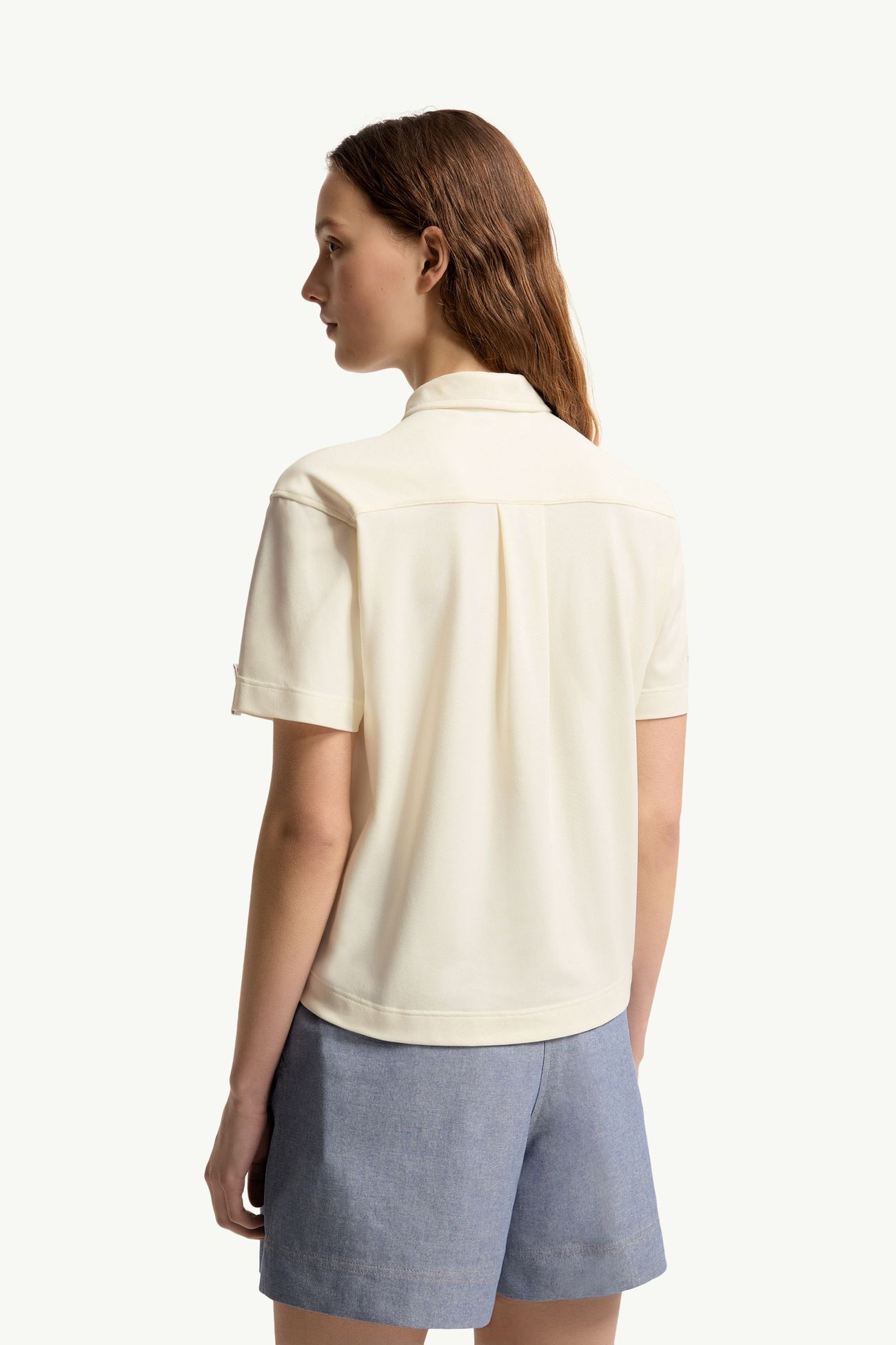 女士刺绣植物图案Polo衫 女士 白色 Moncler 4