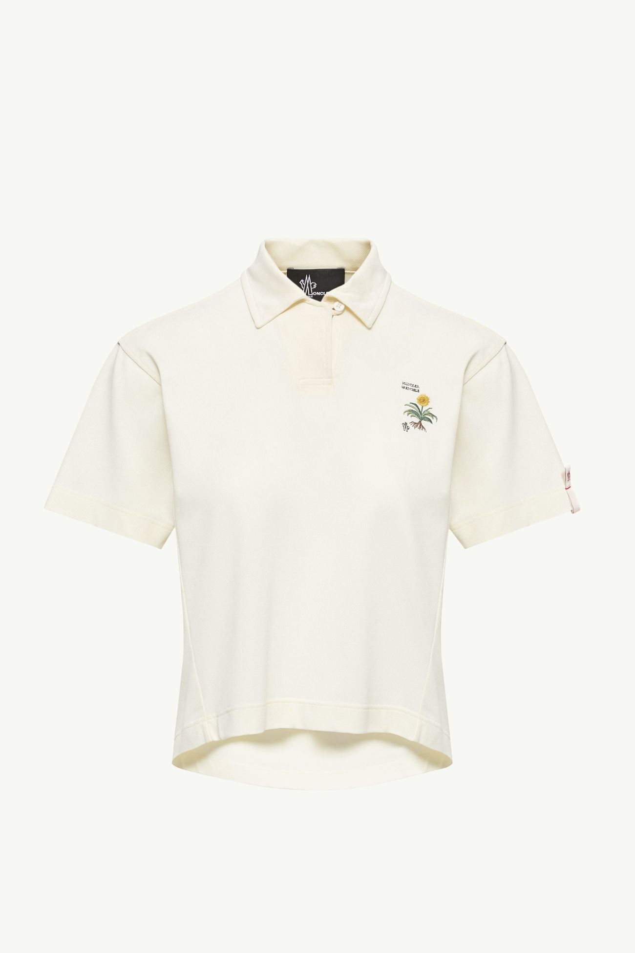Polo ricamata con motivo botanico Donna Bianco Moncler 2