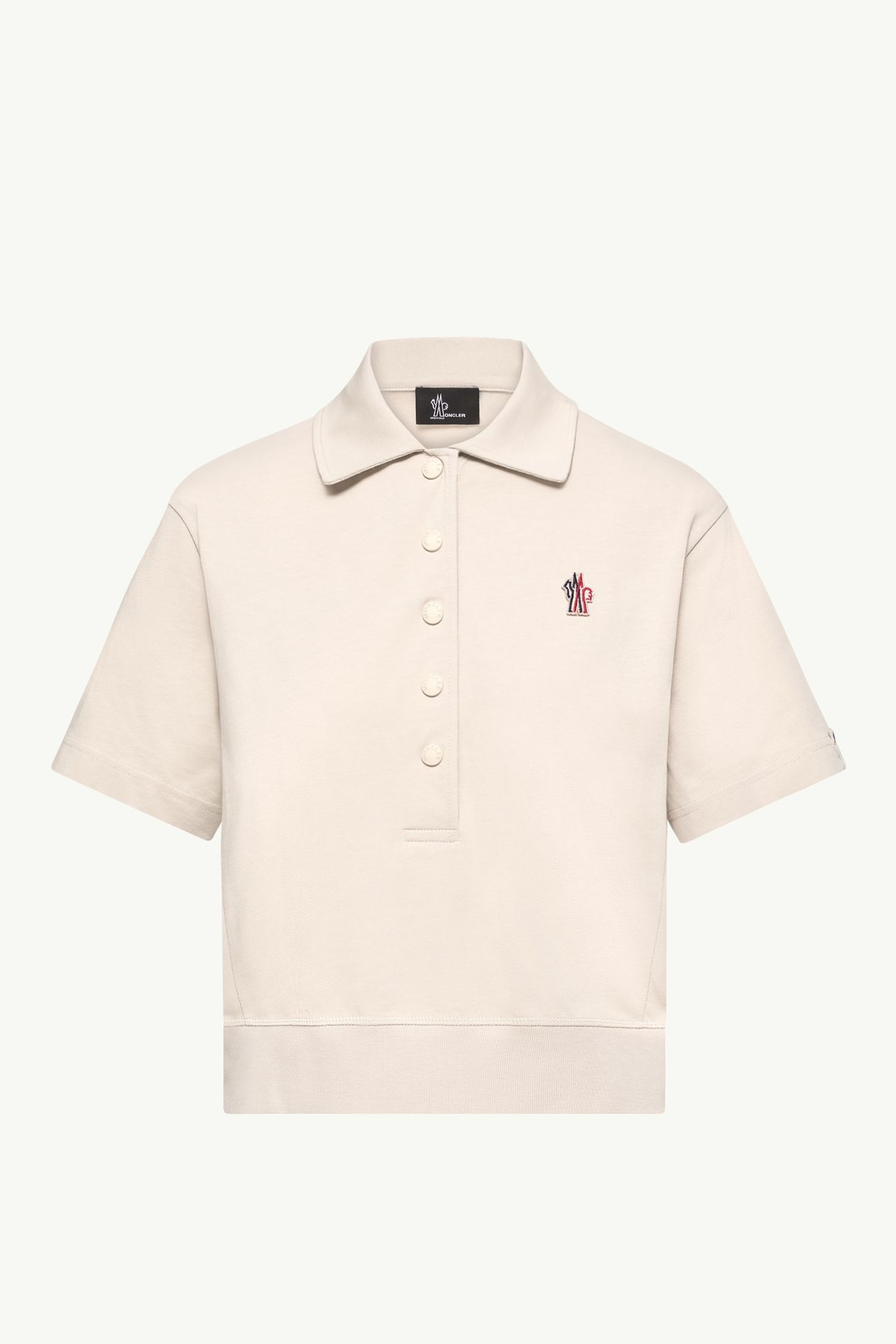 Polo in cotone con patch logato Donna Bianco Moncler 2