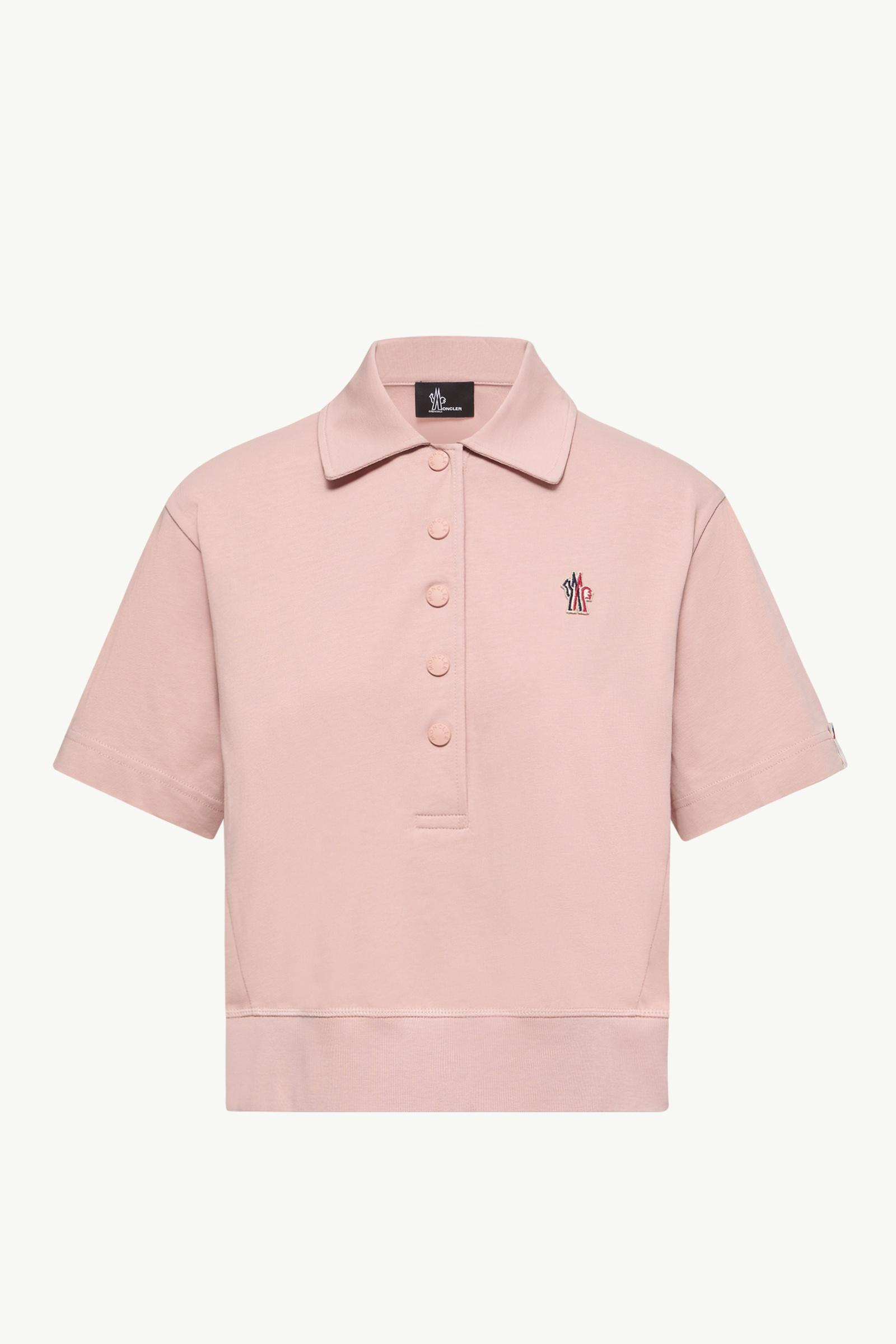 Logo Patch Cotton Polo Shirt Women Pink Moncler, 1 of 0