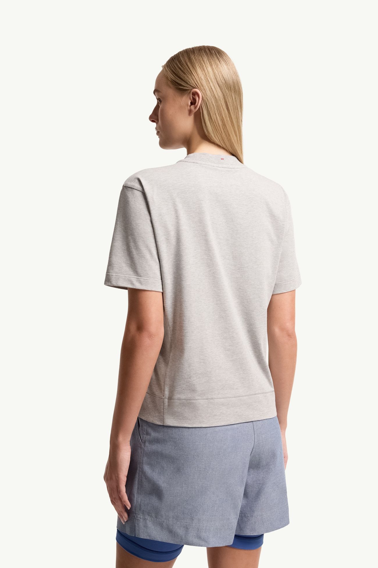 Logo Patch Cotton Blend T-Shirt (Three Pack) Women White & Black & Grey Moncler 4