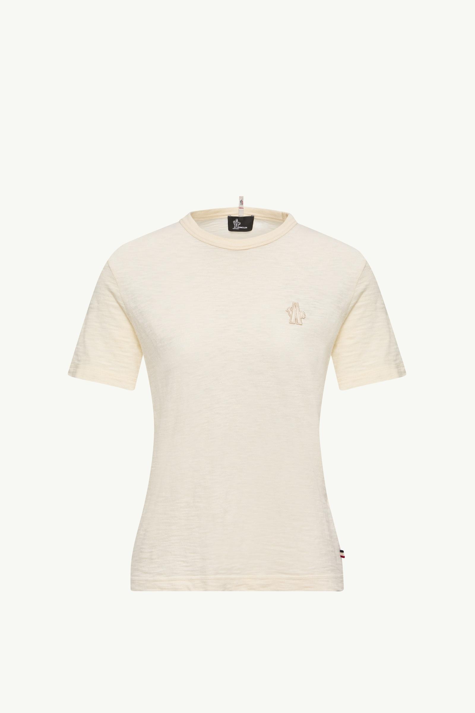 Logo Patch Cotton T-Shirt Women White Ivory Moncler, 1 of 0