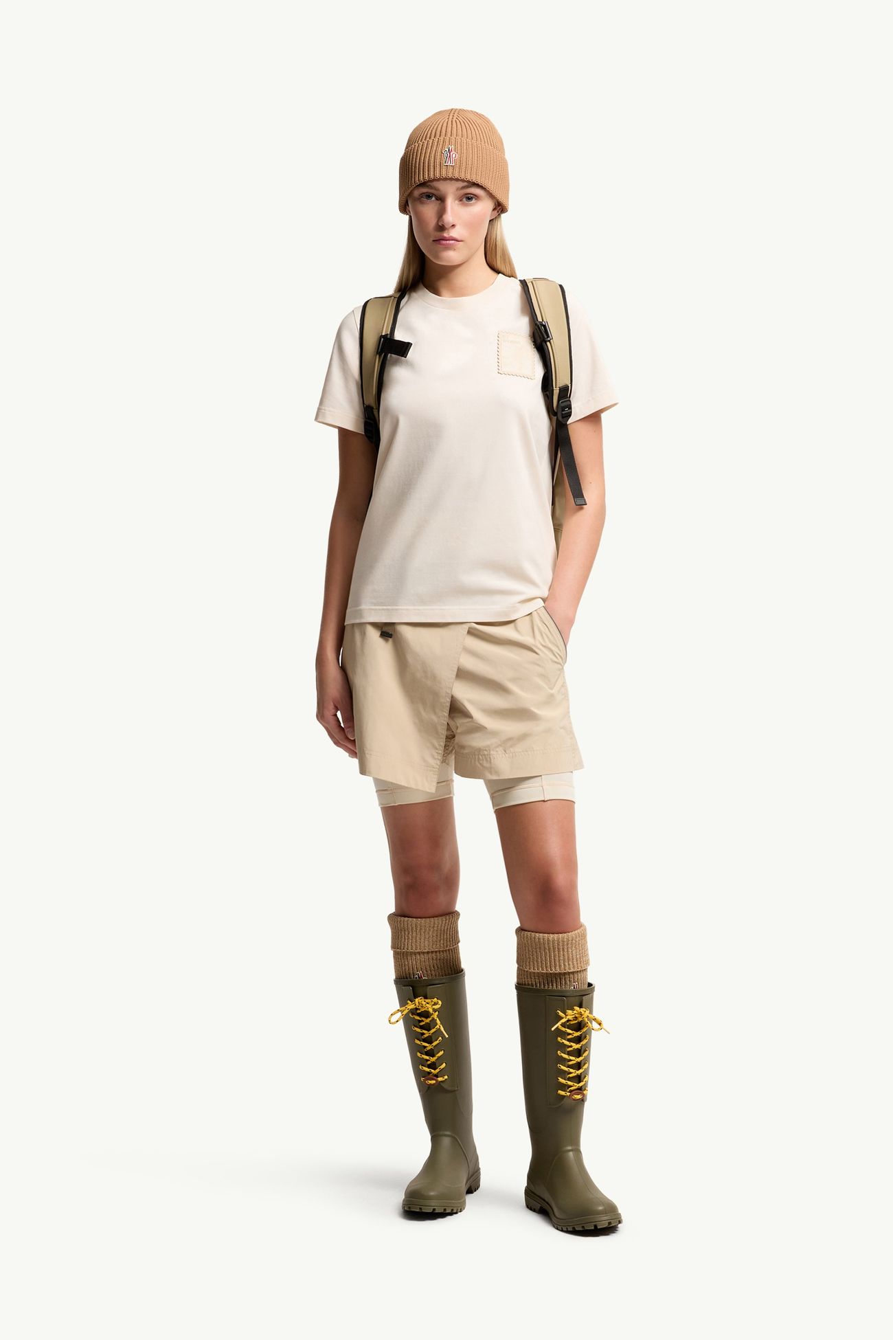 Tシャツ レディース ホワイトアイボリー Moncler 0