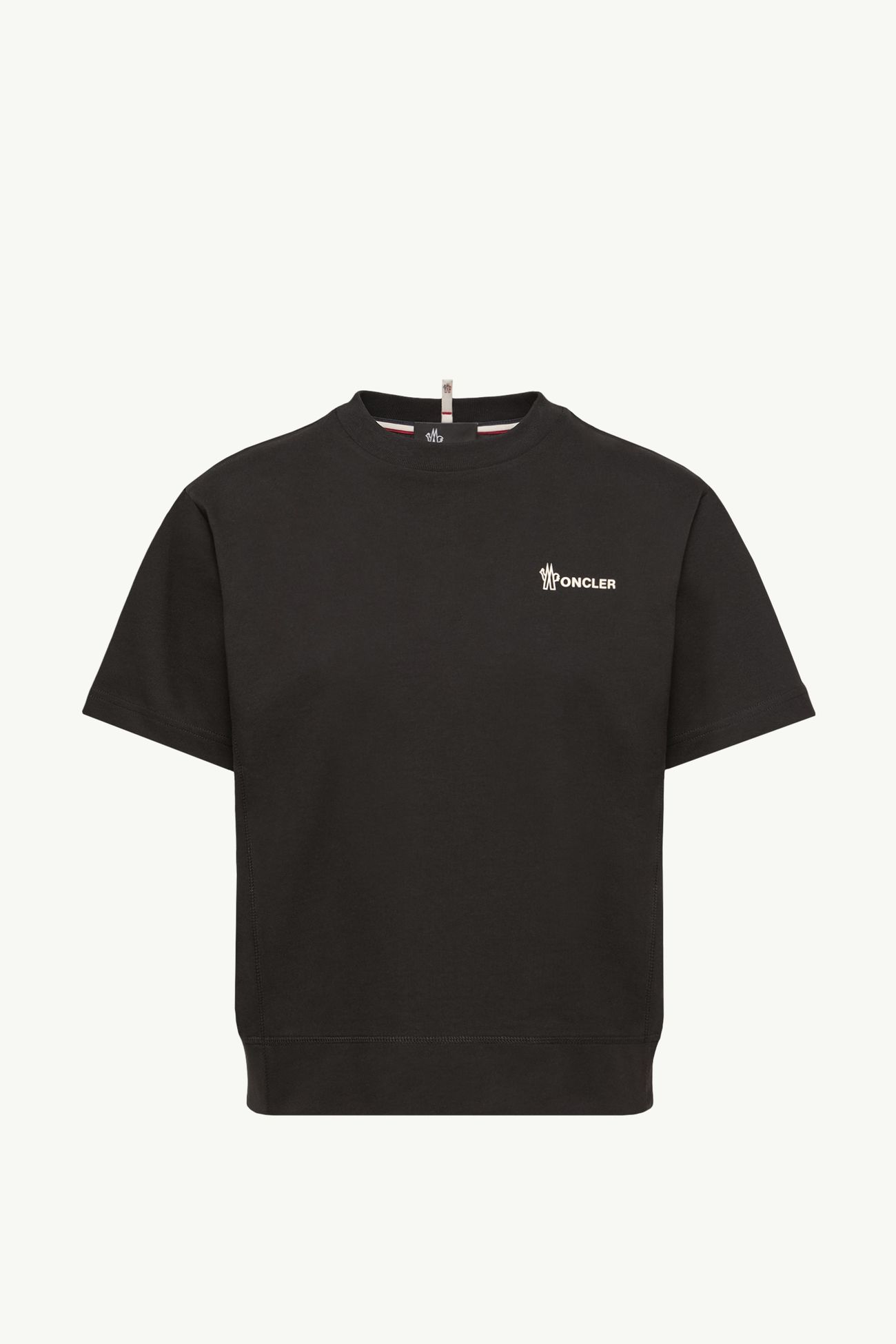 Camiseta de algodón con logotipo Mujer Negro Moncler 2