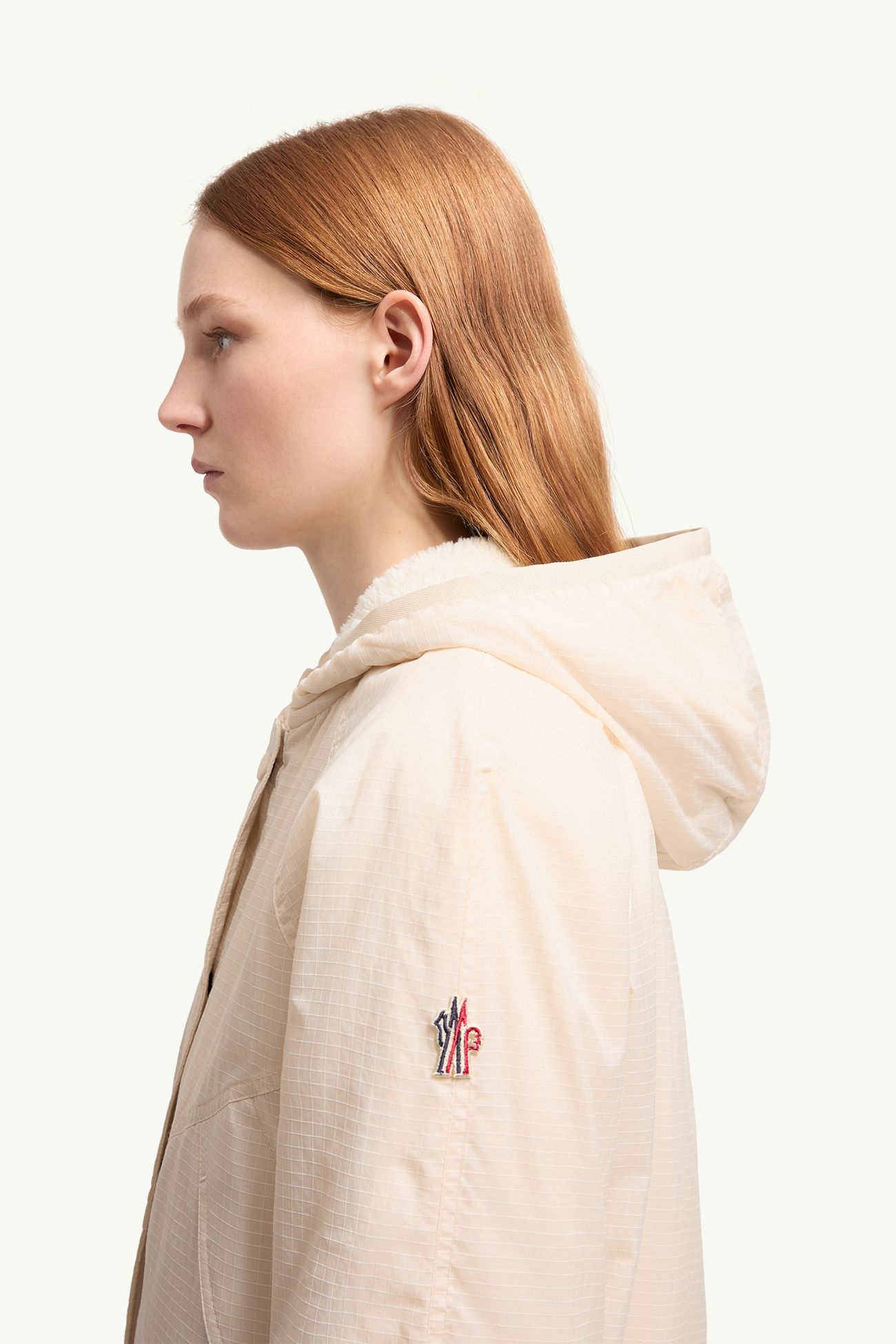Reversible Polartec® High Loft™ Hoodie Women White Ivory Moncler 1