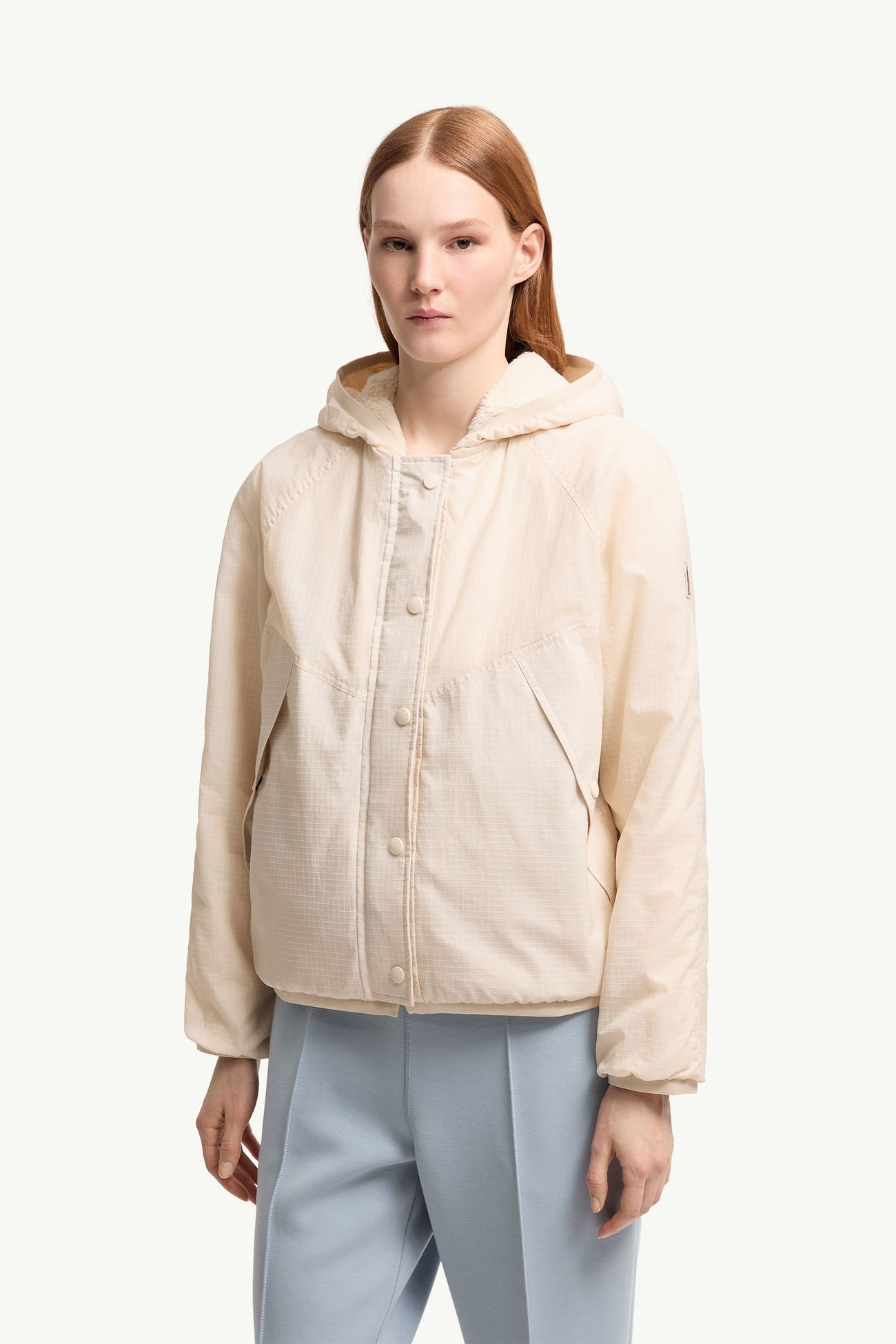 Wendbarer Kapuzenpullover aus Polartec® High Loft™ Damen Weiß-Elfenbein Moncler 3